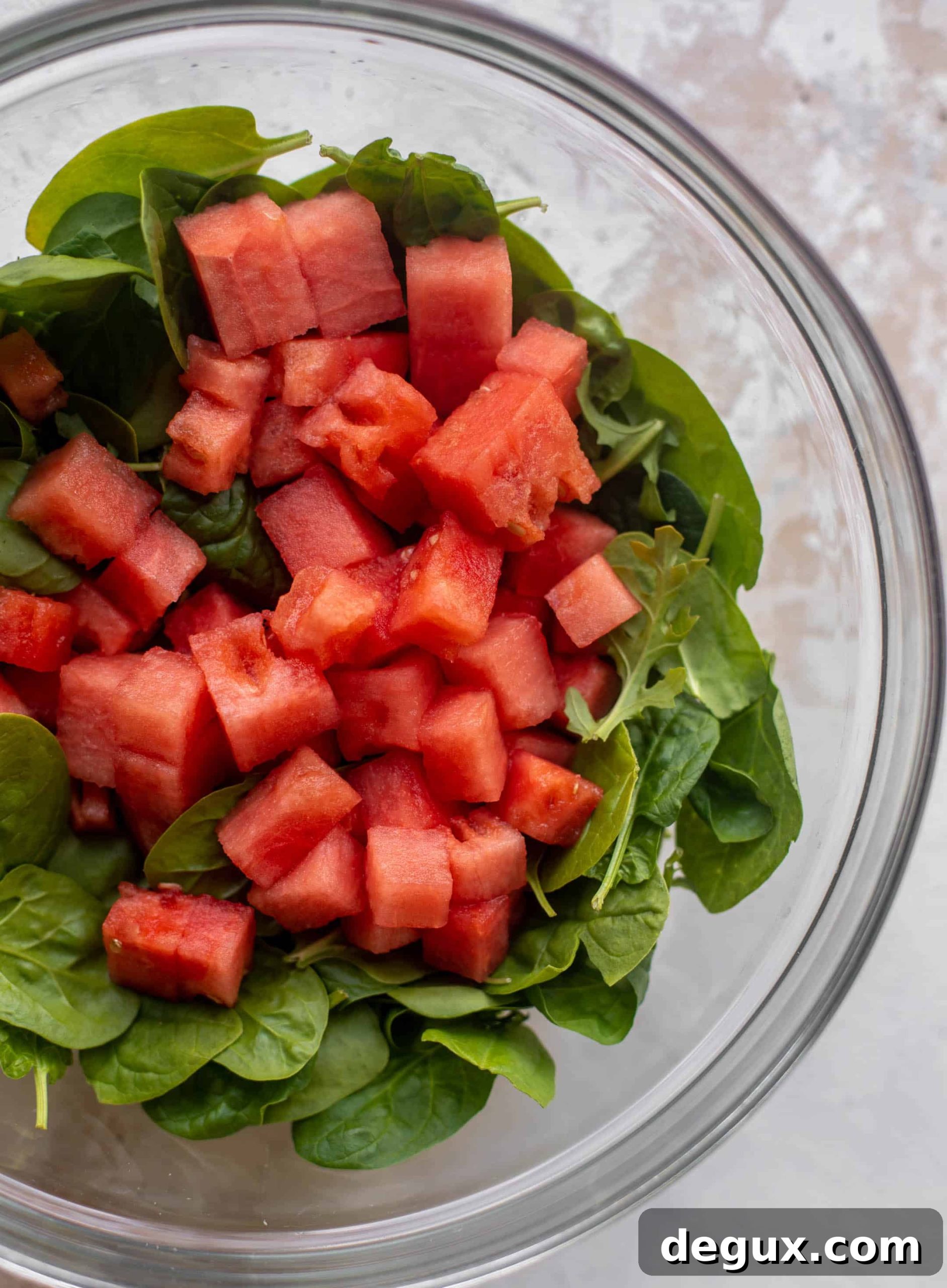 watermelon and greens
