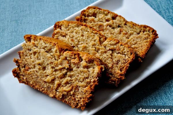 Peanut Butter Banana Bread loaf