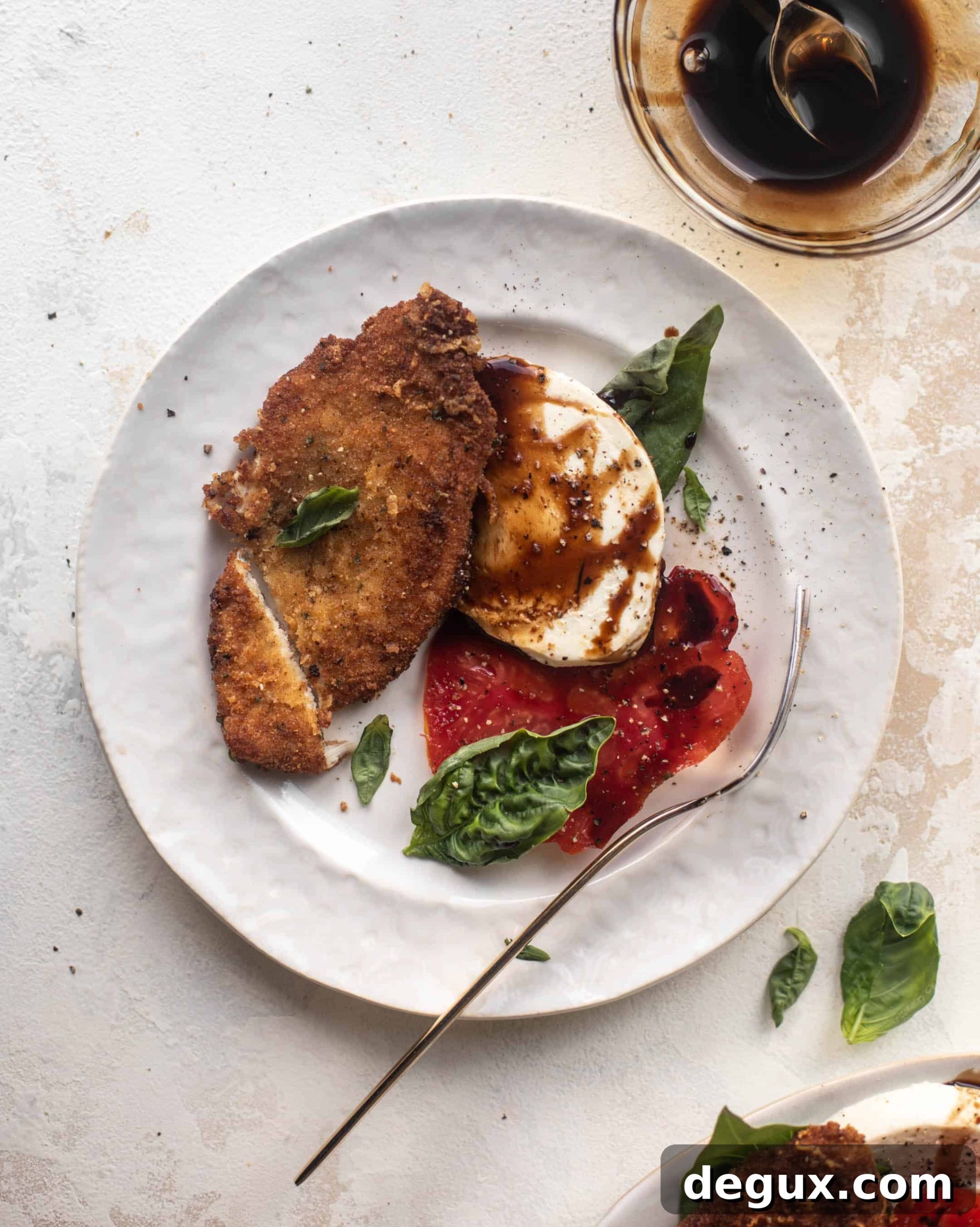 Crispy Caprese Chicken with Balsamic Glaze 11 crispy chicken caprese