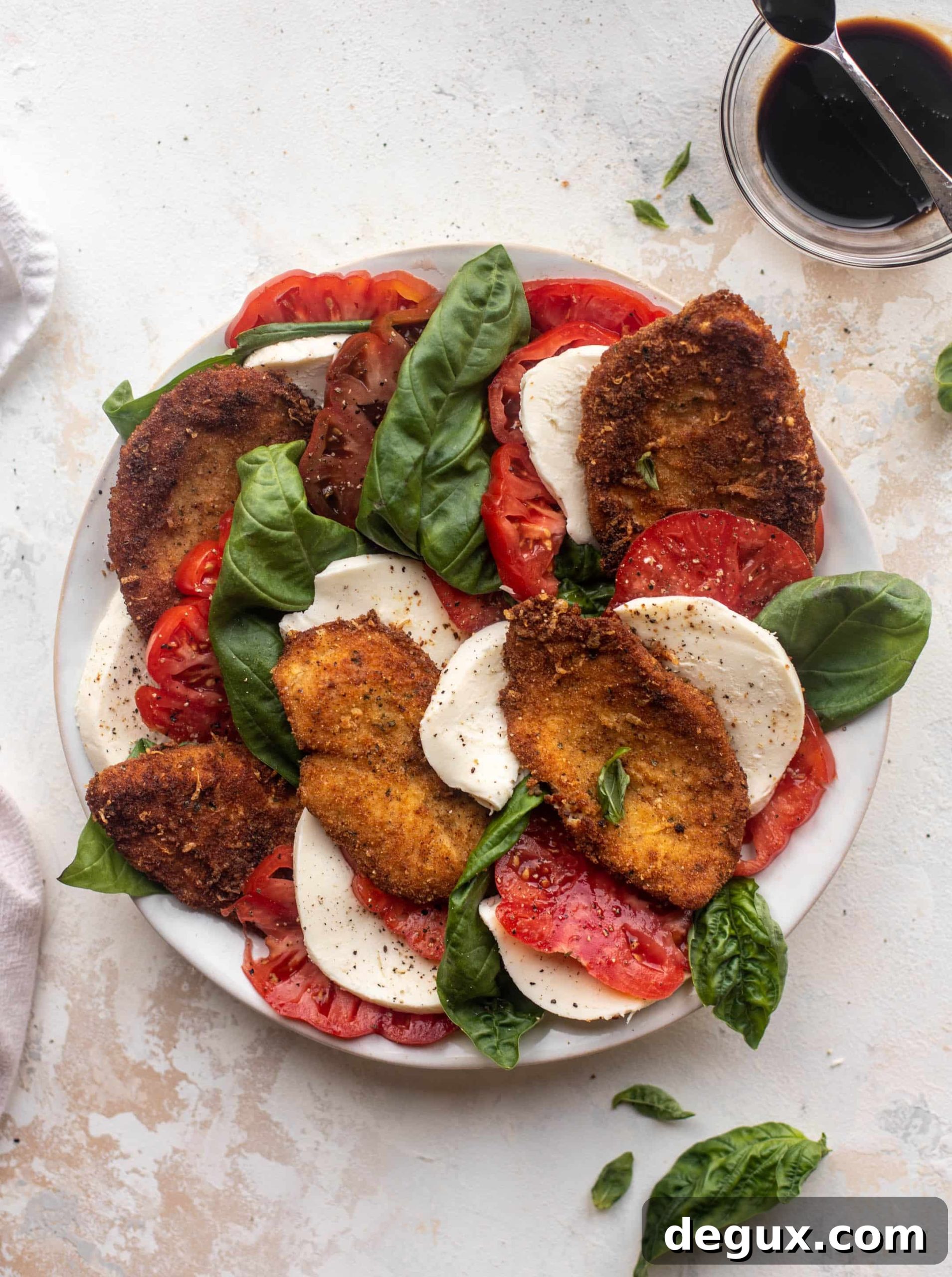 Crispy Caprese Chicken with Balsamic Glaze 6 crispy chicken caprese