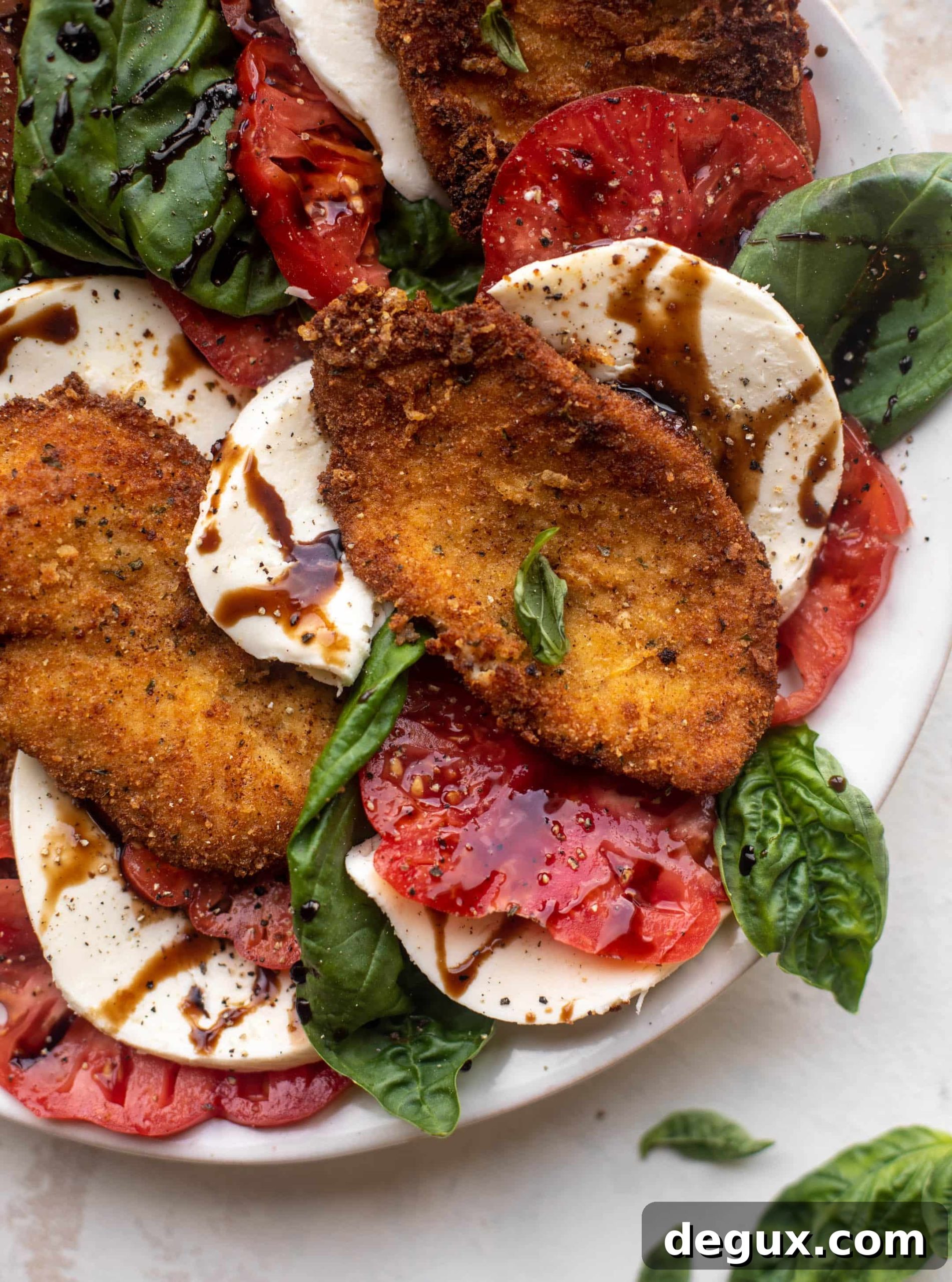 Crispy Caprese Chicken with Balsamic Glaze 7 crispy chicken caprese
