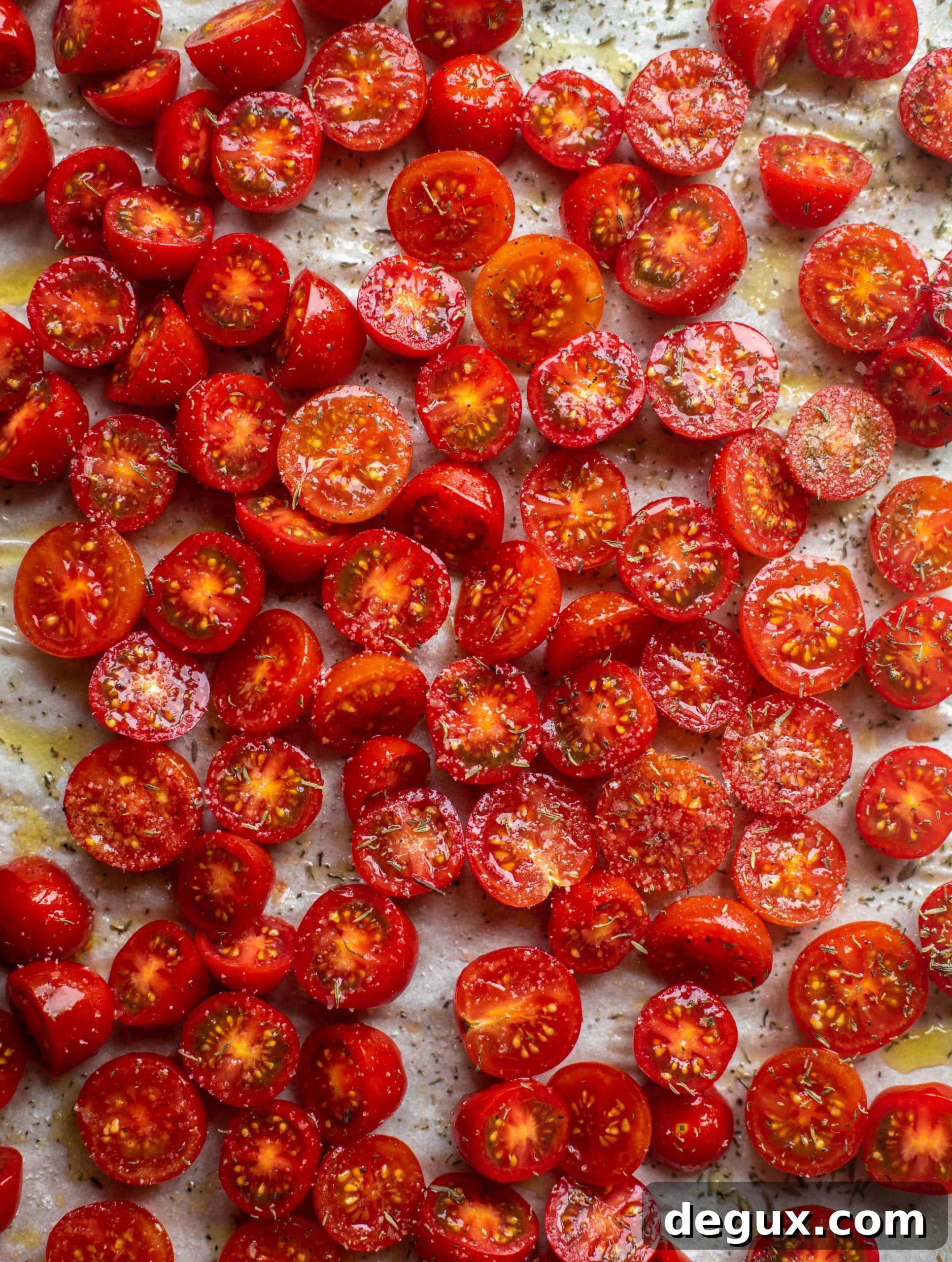 slow roasted hot honey tomatoes