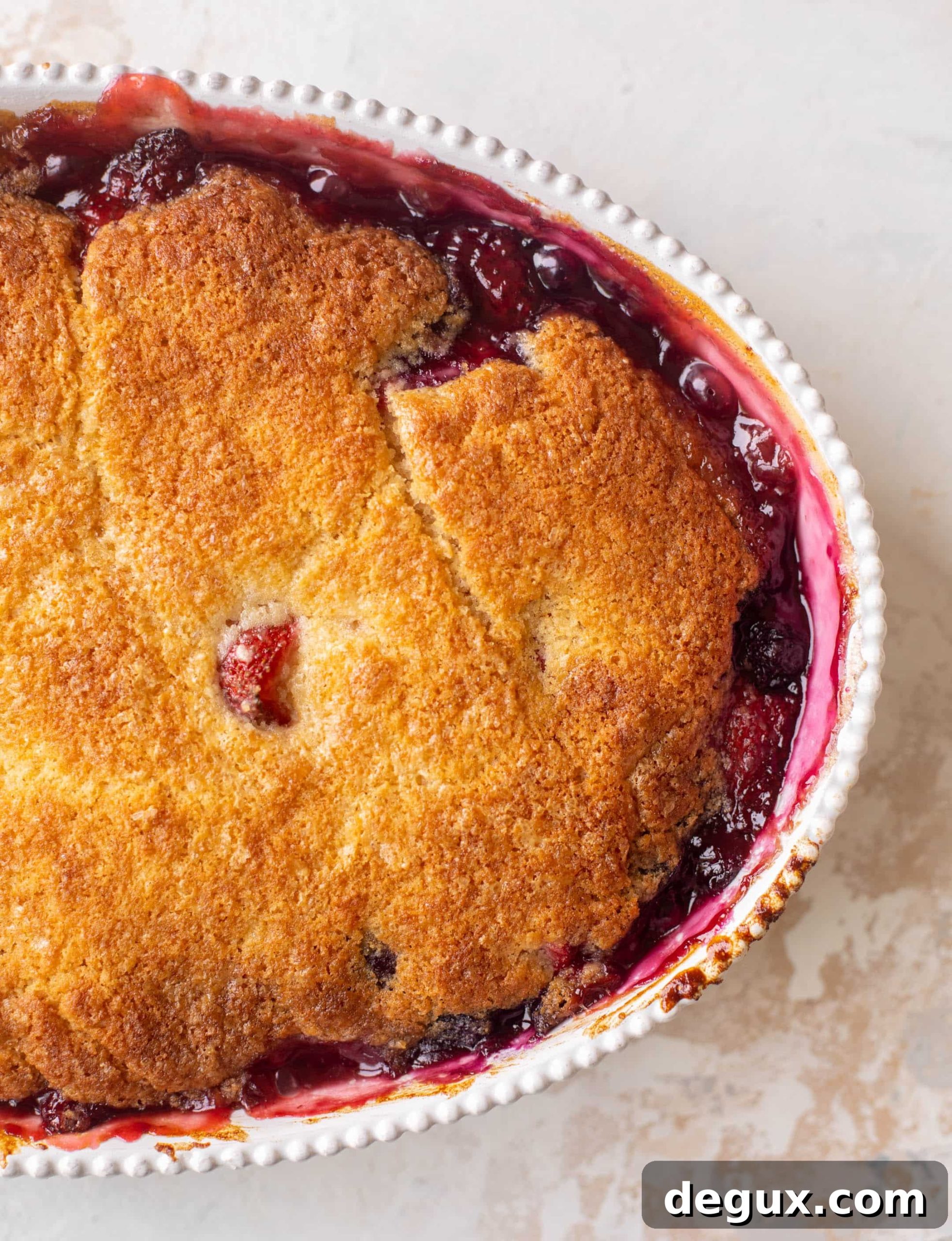 Double-Berry Mascarpone Cobbler Recipe for Summer Desserts 6 double berry mascarpone cobbler