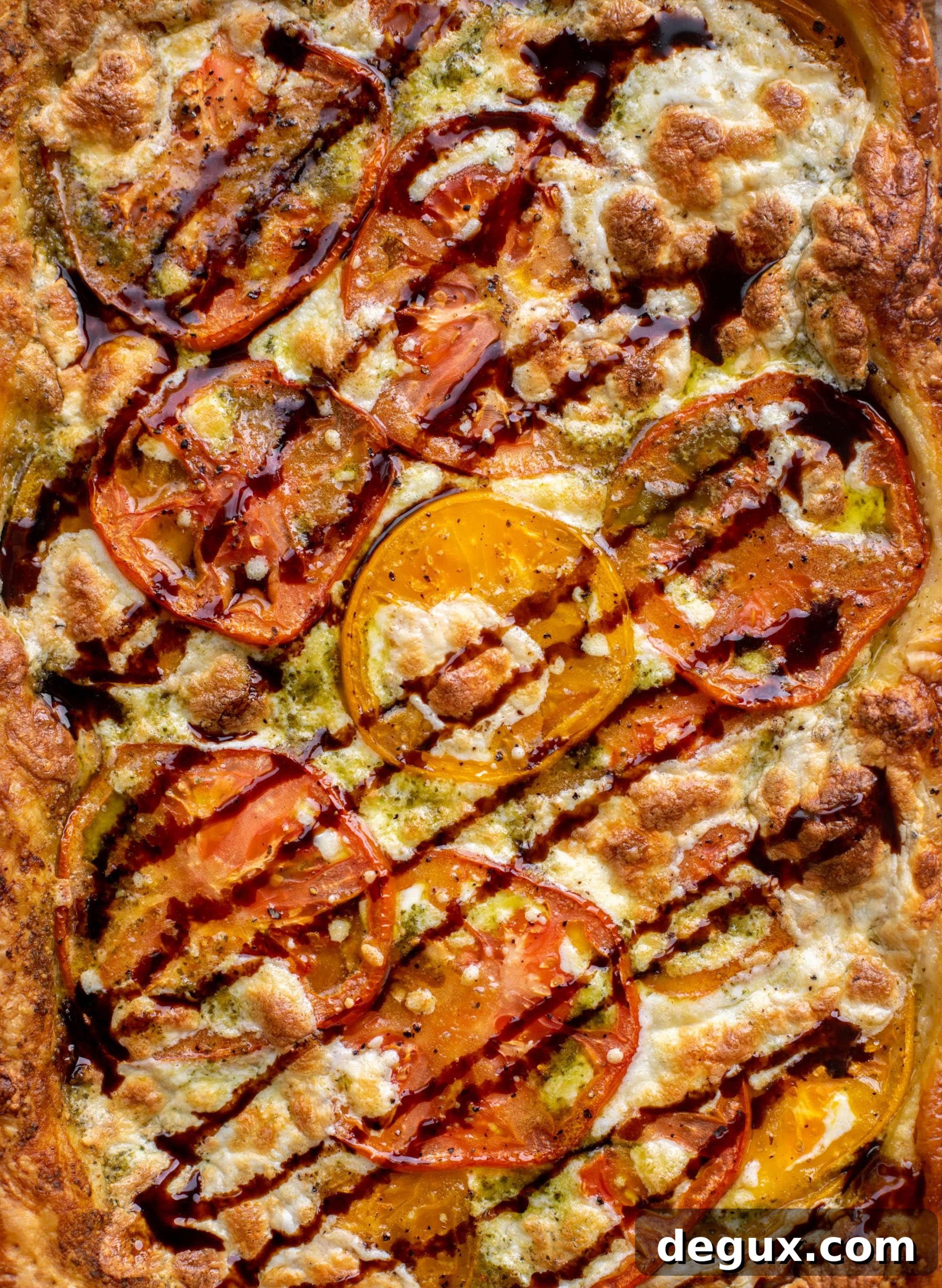 caprese puff pastry pizza