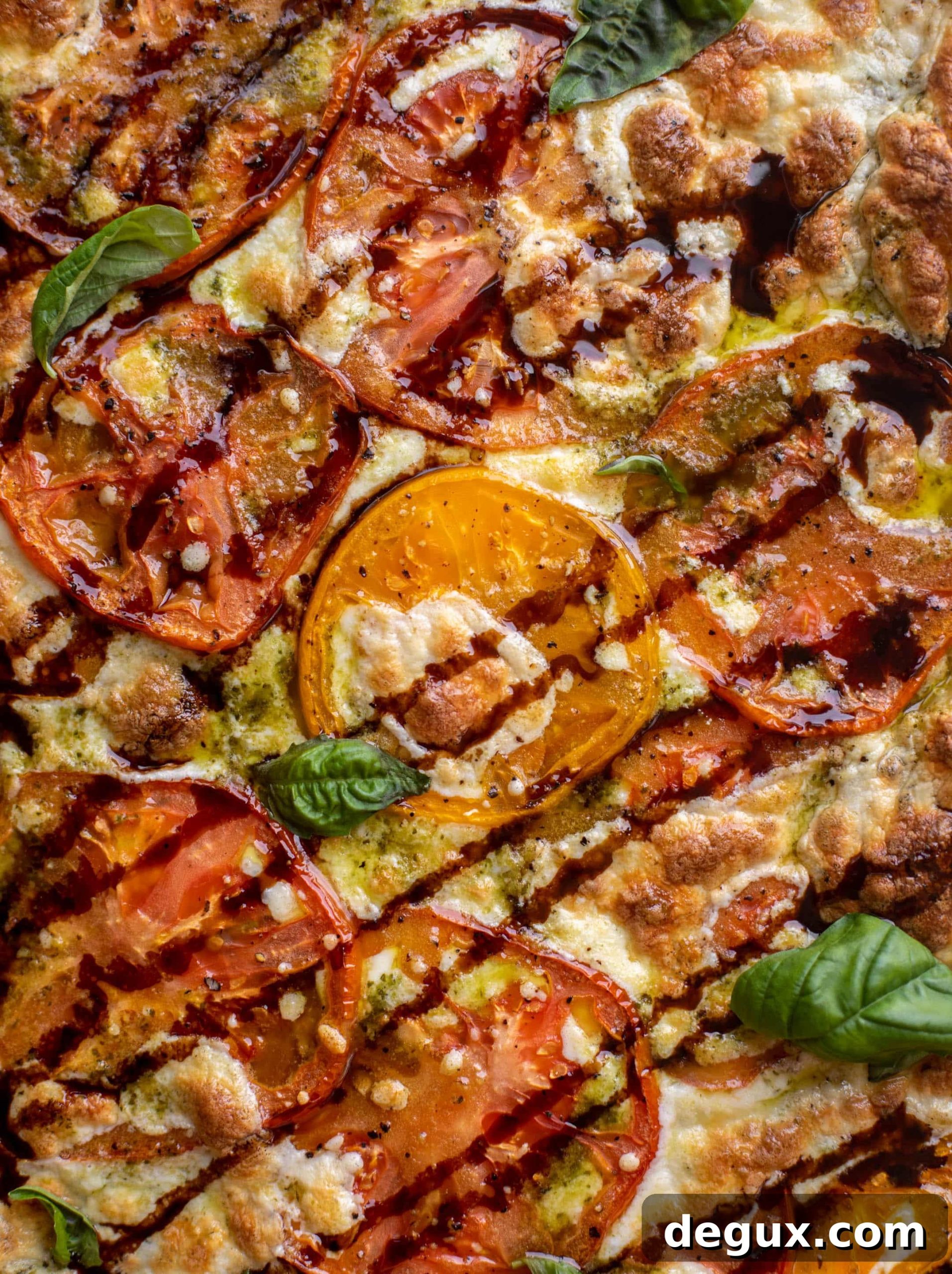 caprese puff pastry pizza