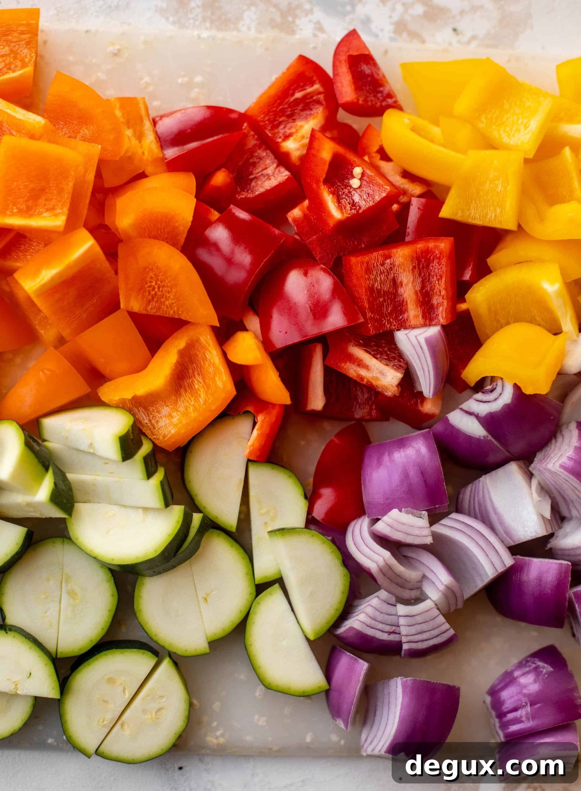 chopped vegetables