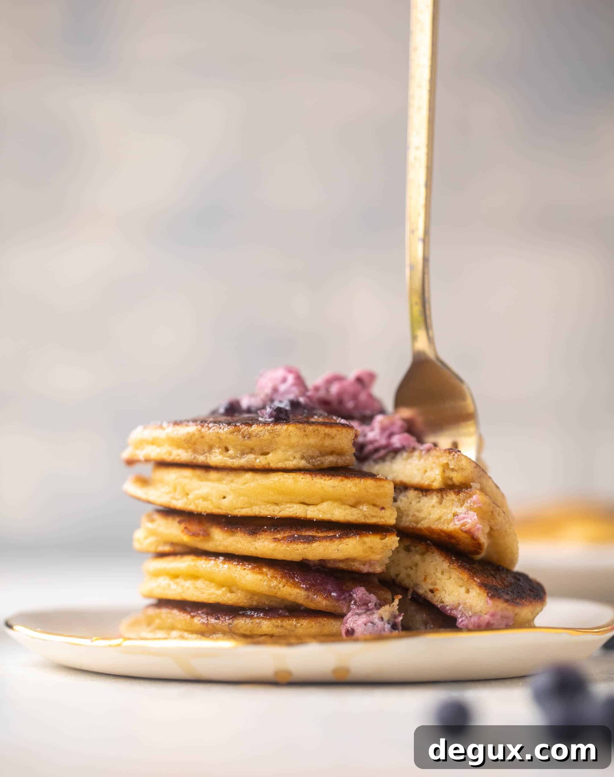 Ricotta Pancakes with Salted Blueberry Butter Recipe 11 ricotta pancakes with salted blueberry butter