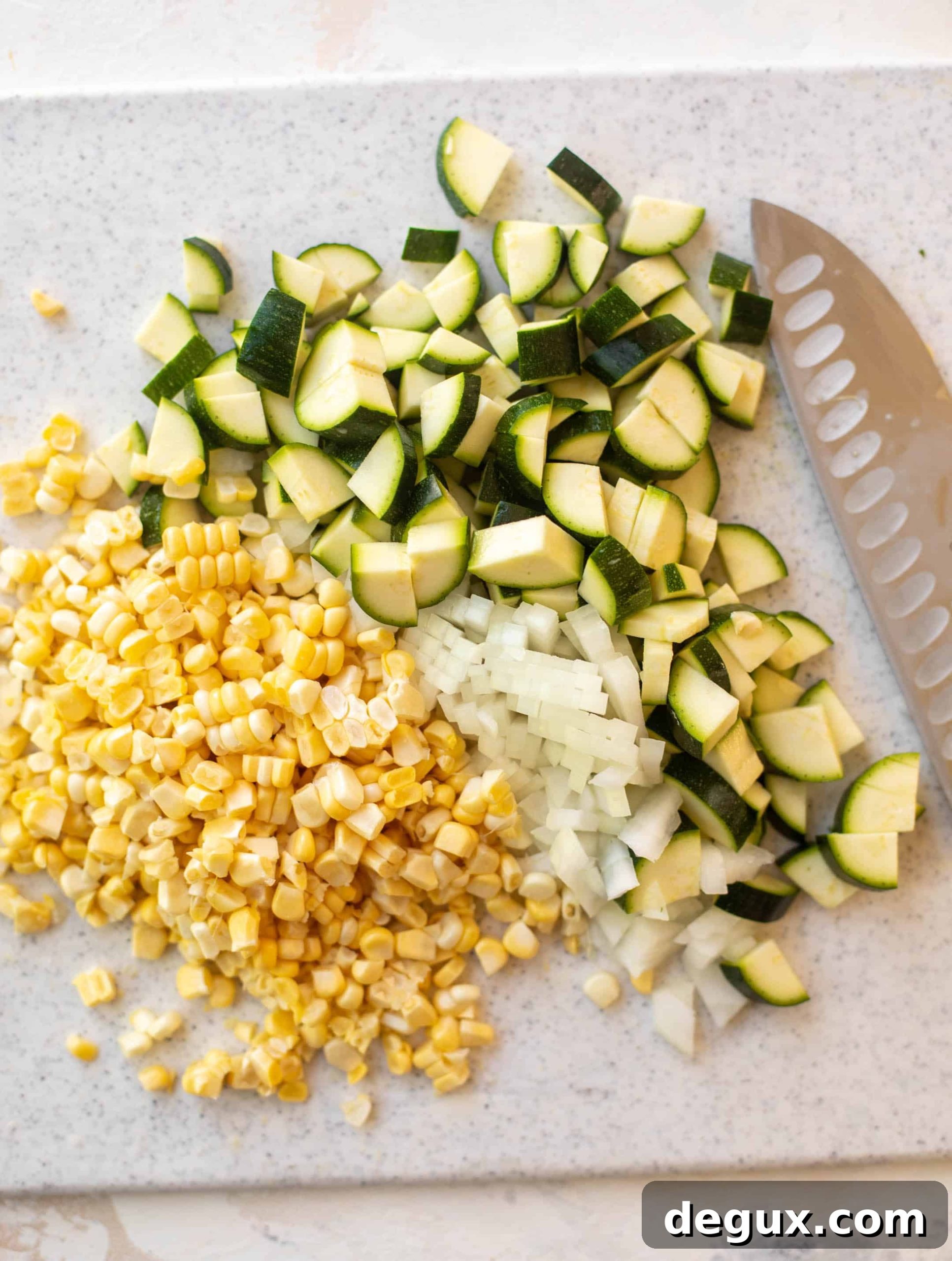 corn zucchini onion