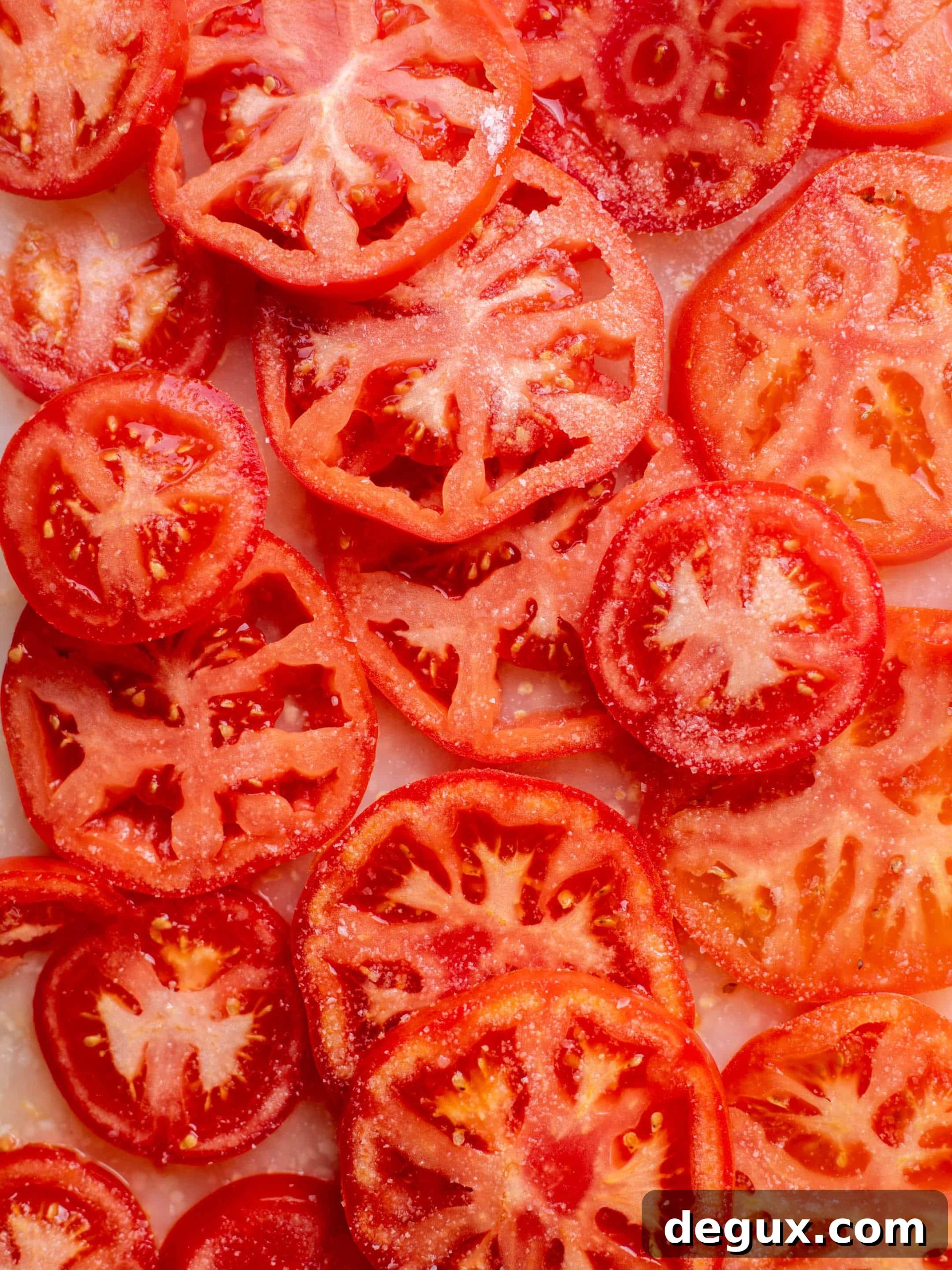 Rustic Tomato Galette Recipe: Flaky Savory Pie for Summer 5 sliced tomatoes with salt