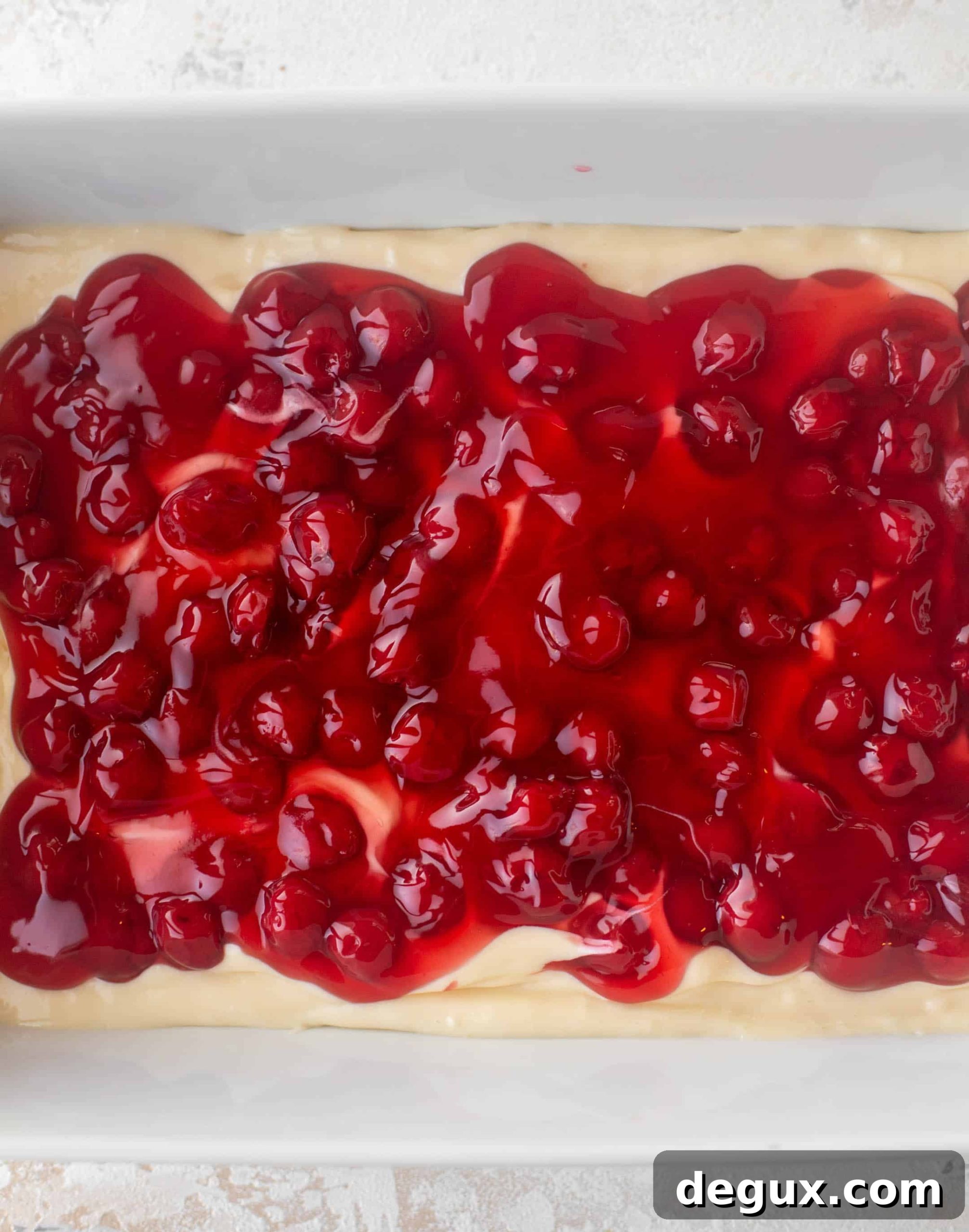 cherry cheesecake cobbler bars