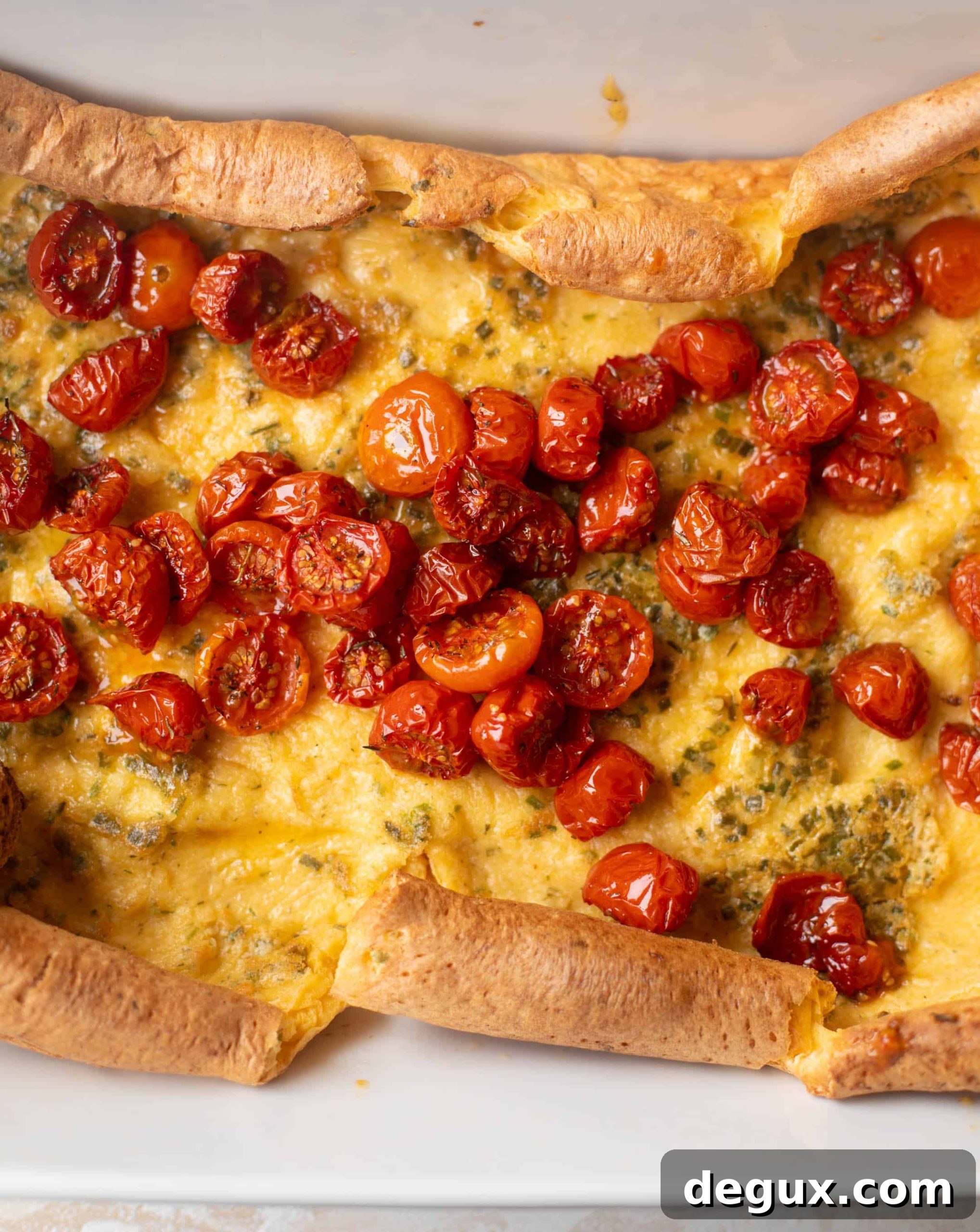 Savory Herb Dutch Baby with Slow-Roasted Tomatoes 5 savory dutch baby with slow roasted tomatoes