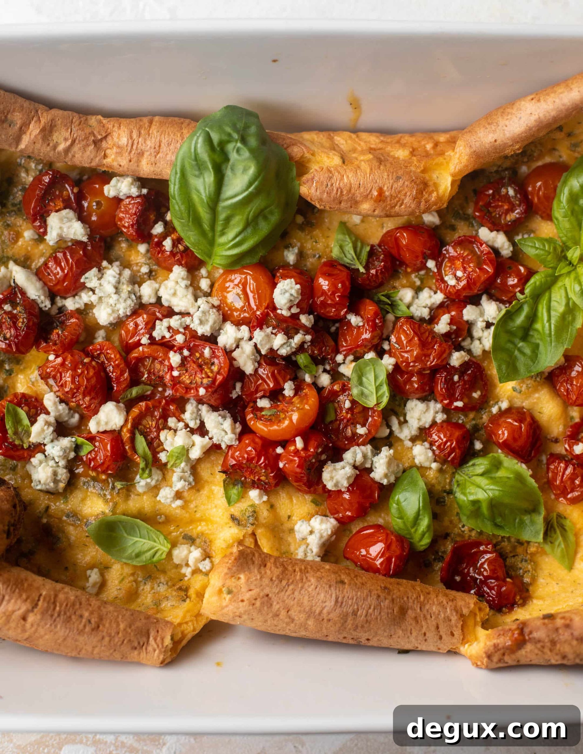 Savory Herb Dutch Baby with Slow-Roasted Tomatoes 6 savory dutch baby with slow roasted tomatoes