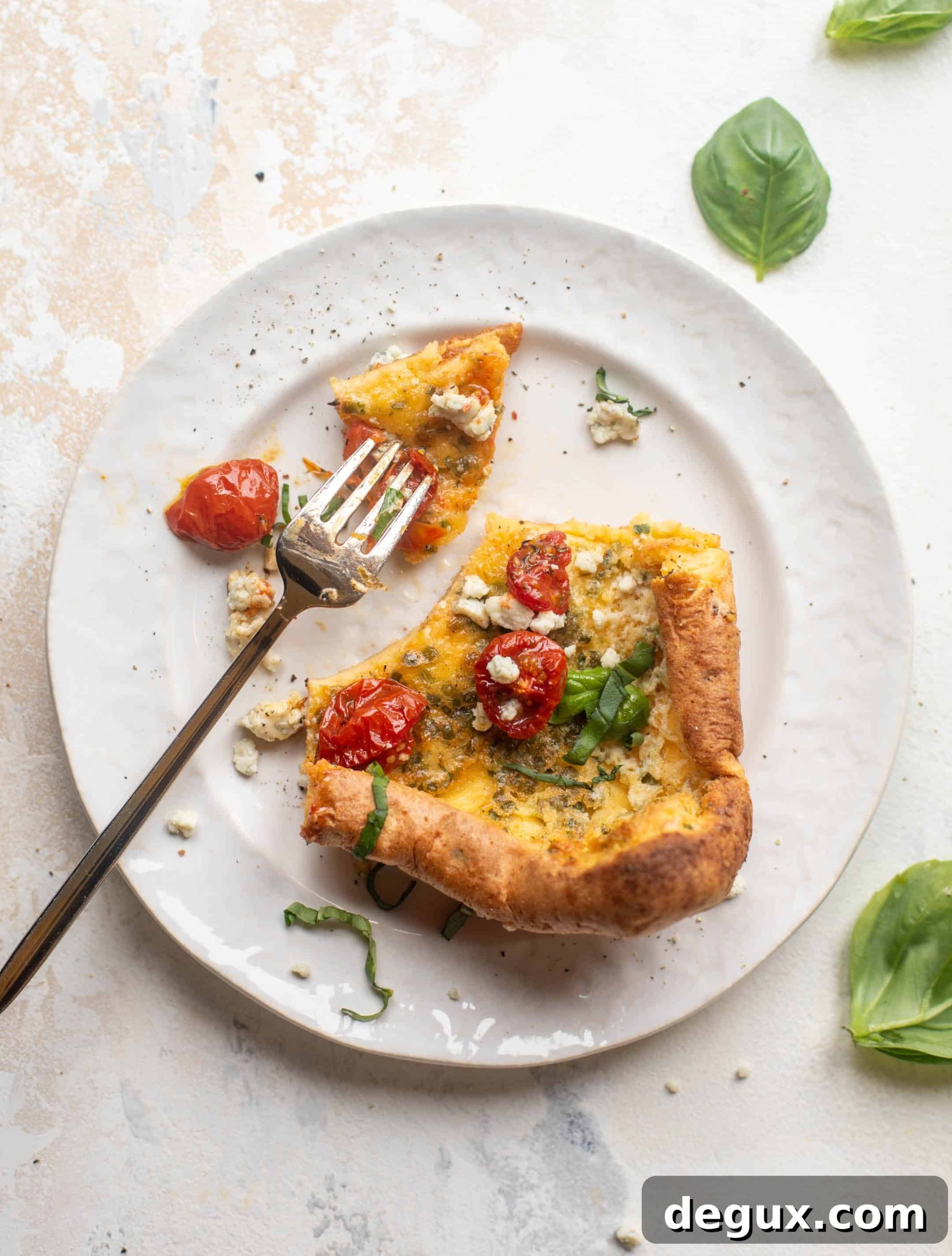 Savory Herb Dutch Baby with Slow-Roasted Tomatoes 8 savory dutch baby with slow roasted tomatoes