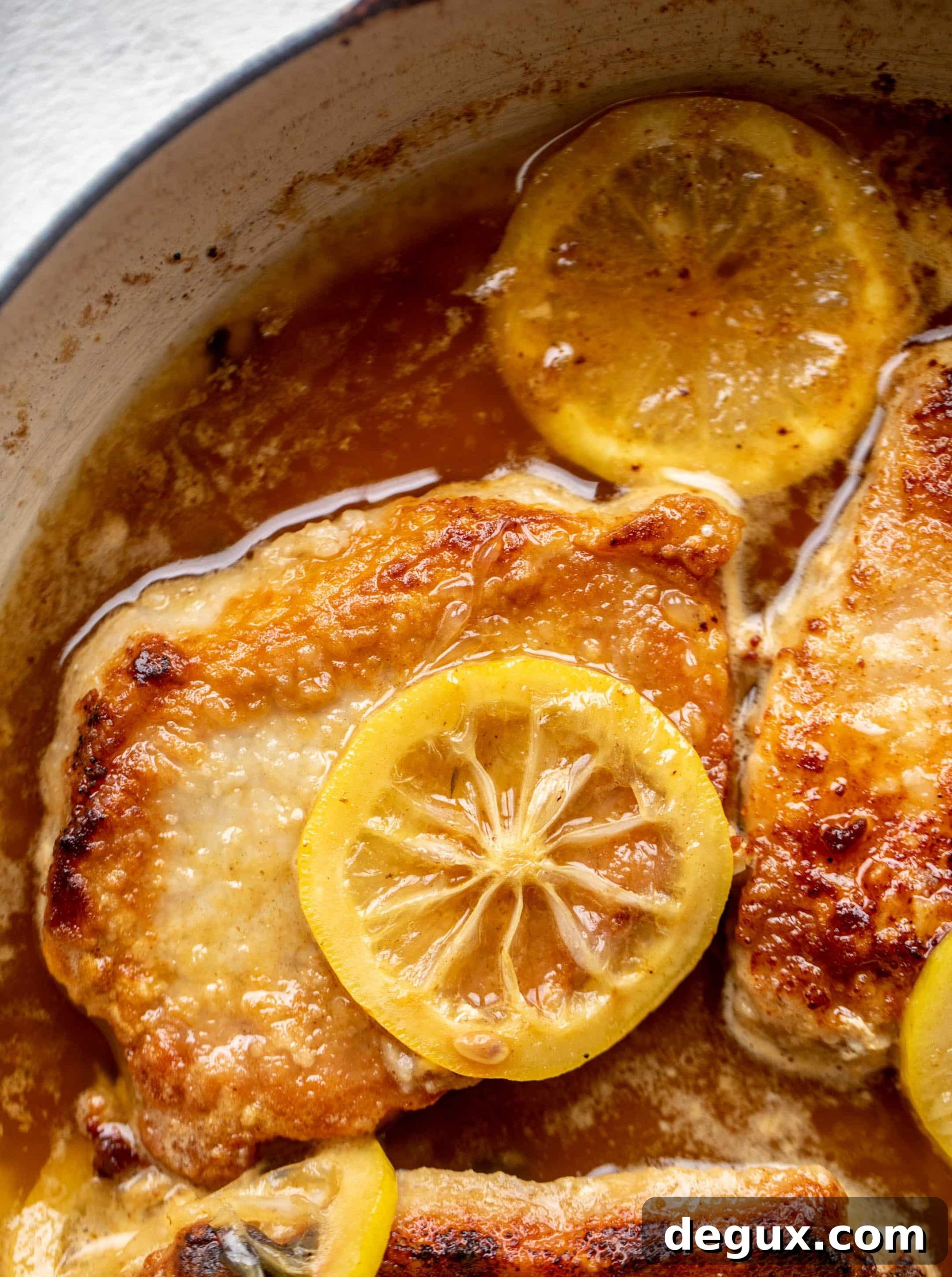 Juicy Lemon-Butter Pork Chops with Garlic and Herbs 4 lemon butter pork chops