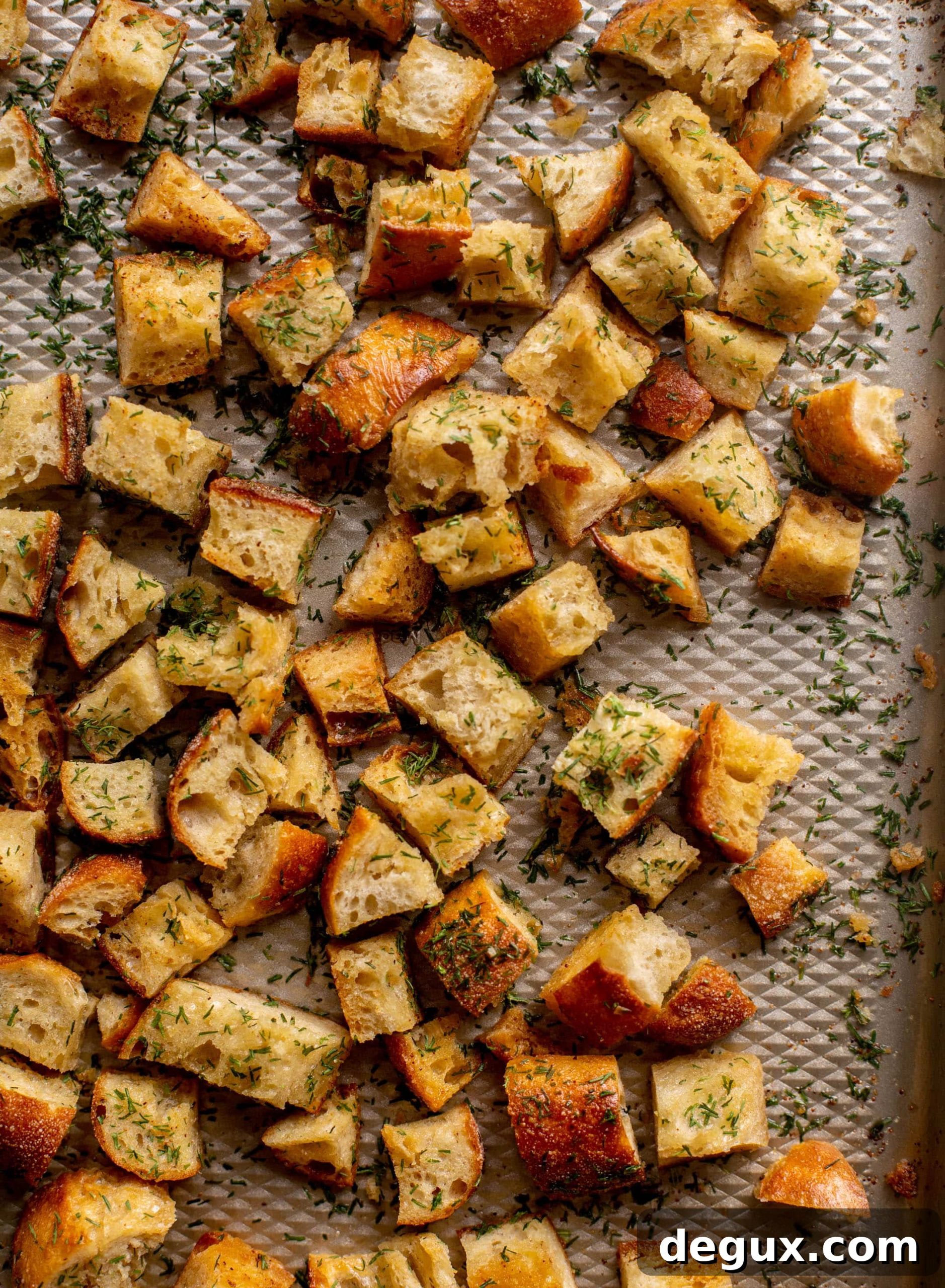 Chickpea Salad Bowl with Dill Croutons and Lemon Vinaigrette 3 dill croutons