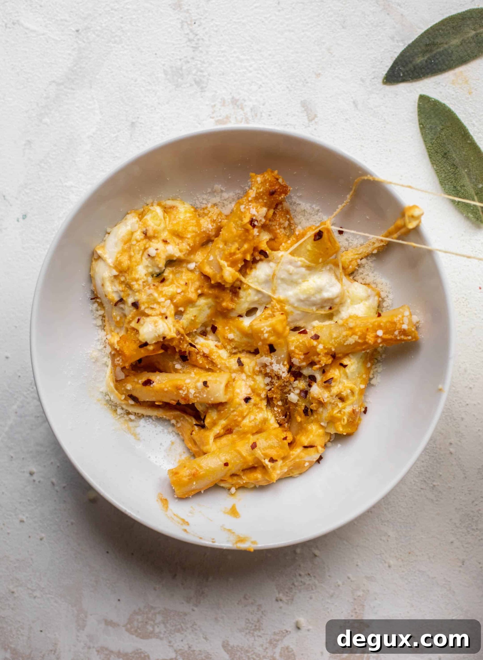 Roasted Pumpkin & Burrata Baked Ziti with Sage Breadcrumbs 10 pumpkin burrata baked ziti