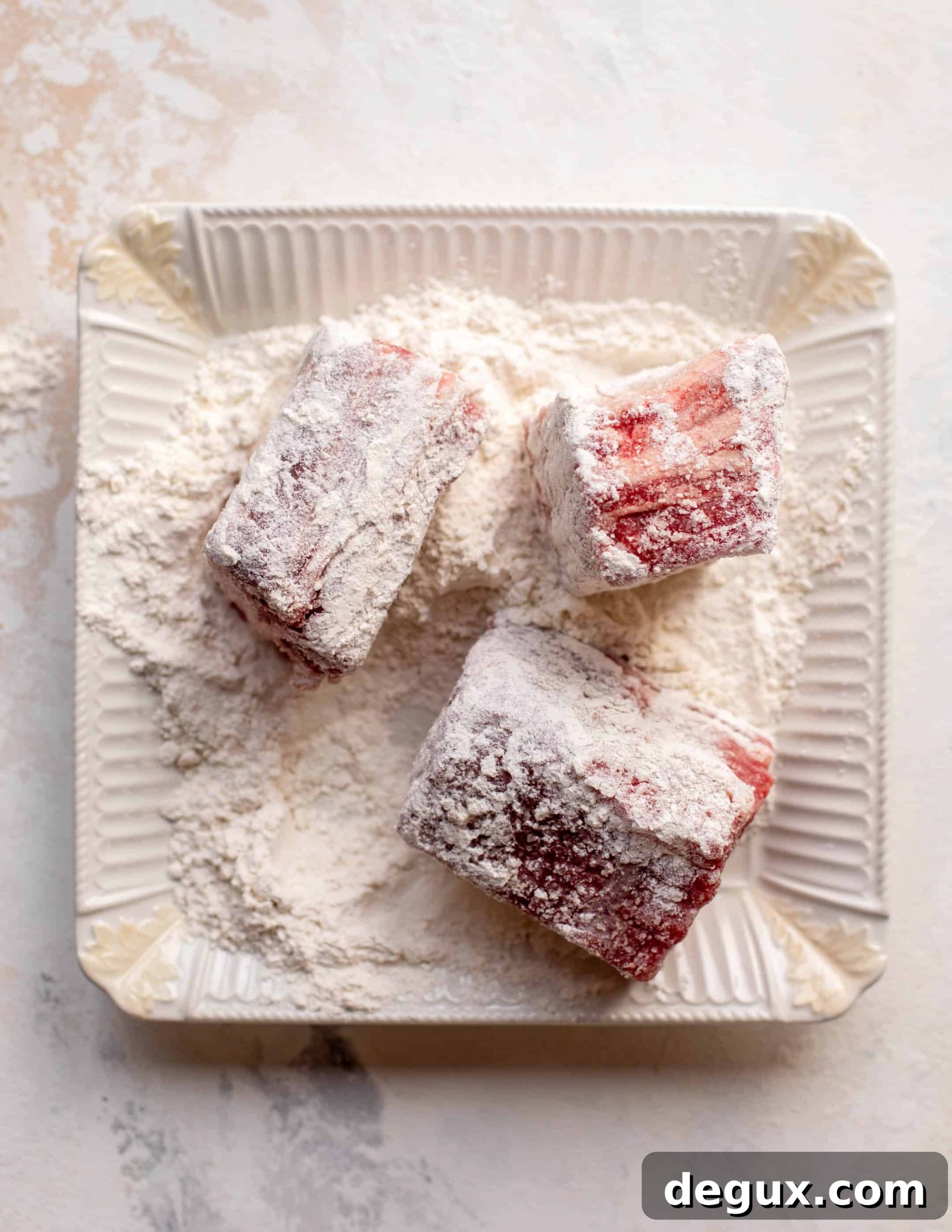 short ribs in flour
