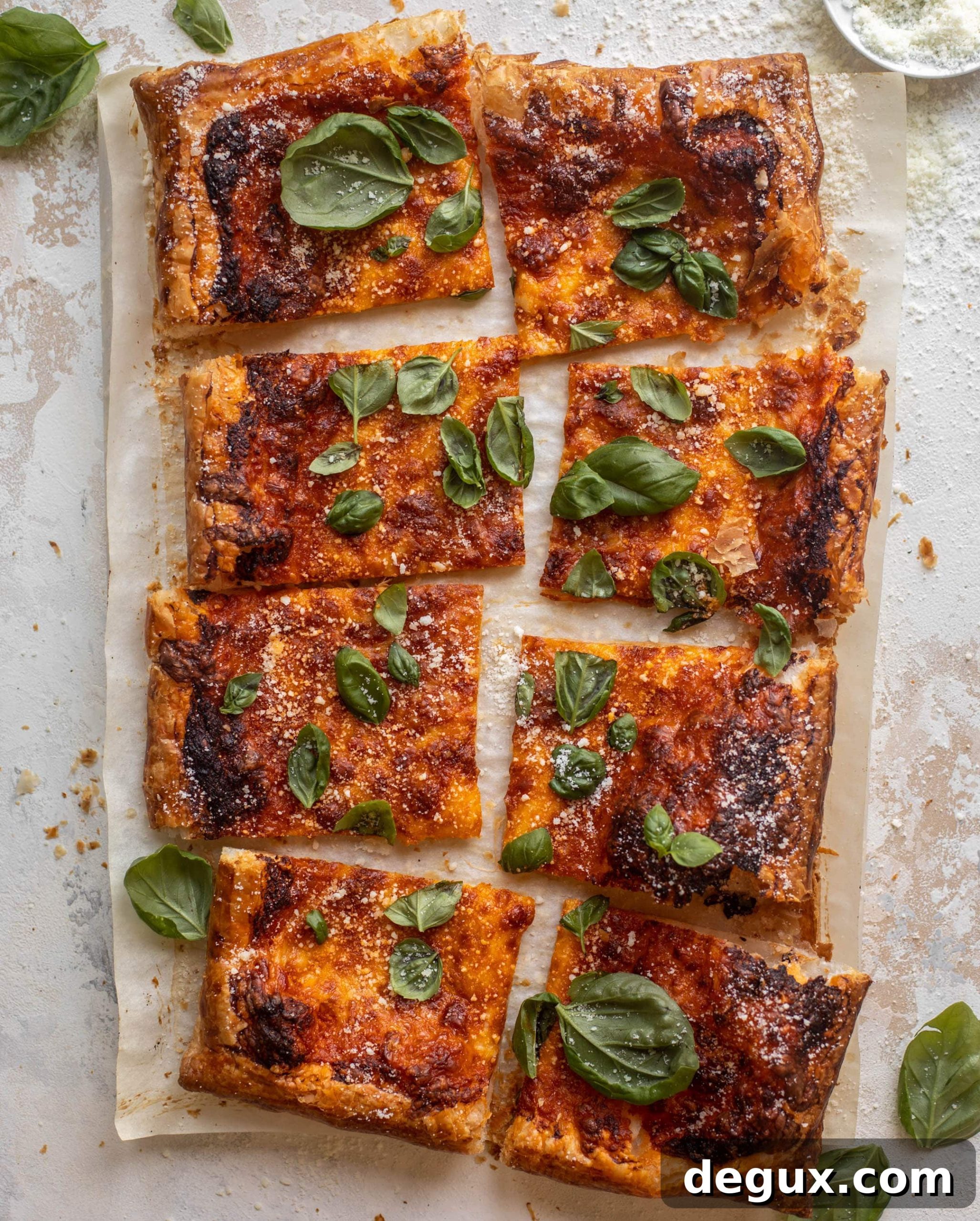 vodka sauce puff pastry pizza