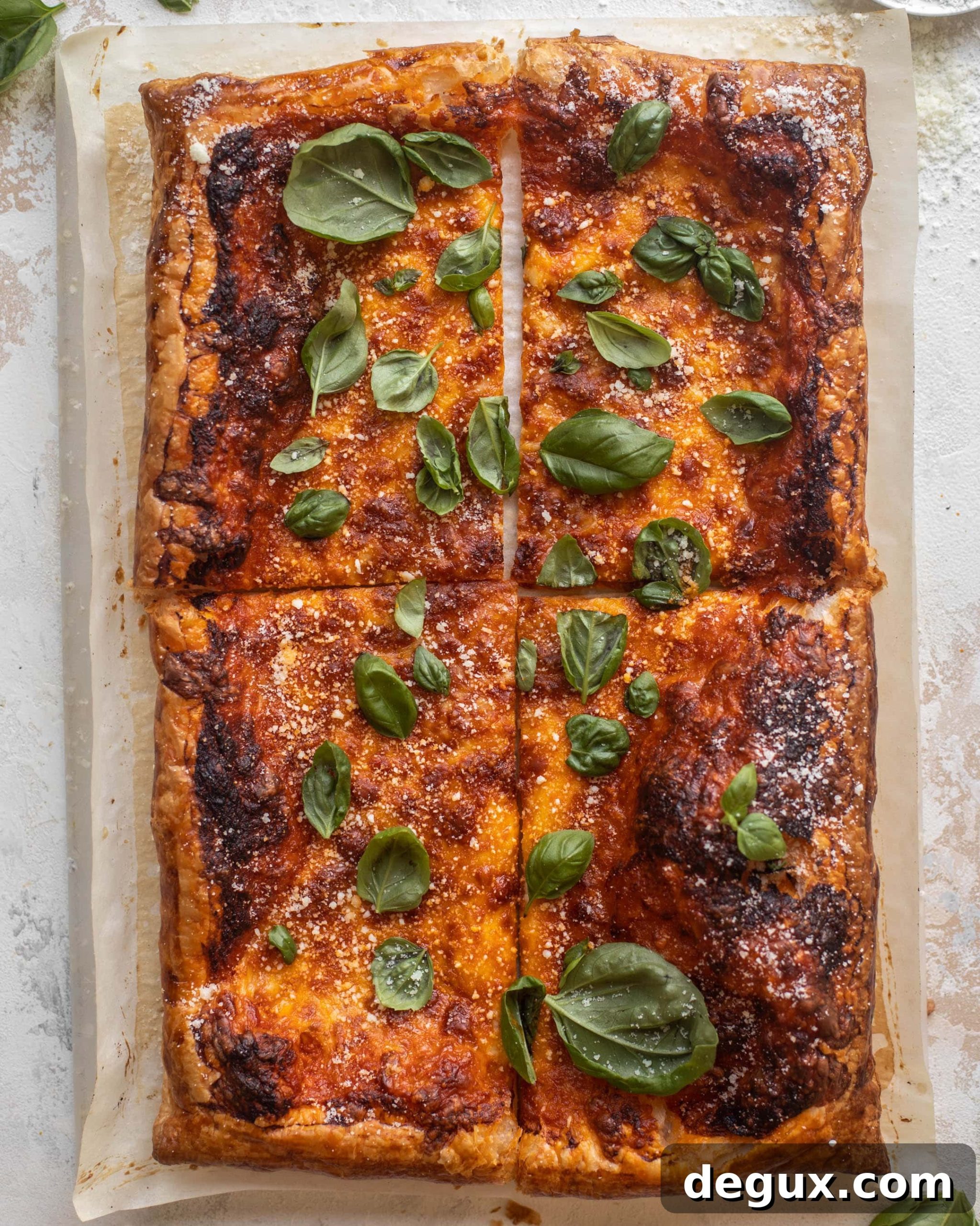 vodka sauce puff pastry pizza