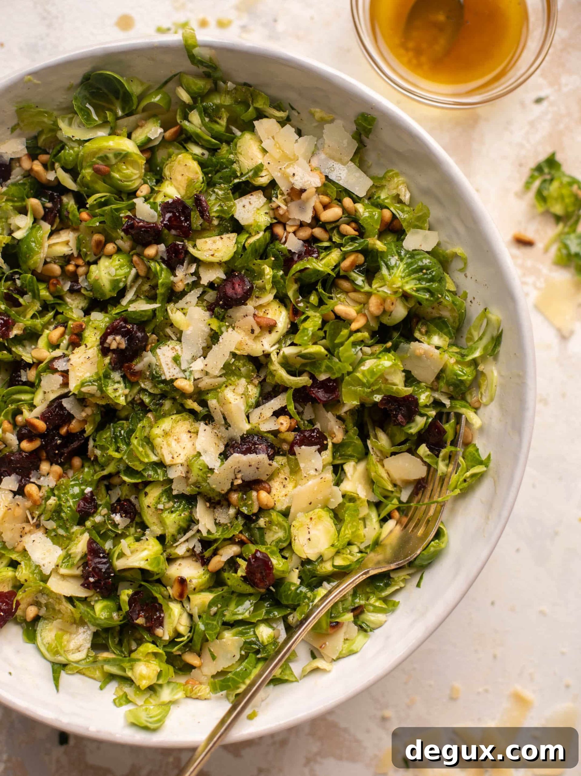 spiced maple brussels sprouts salad