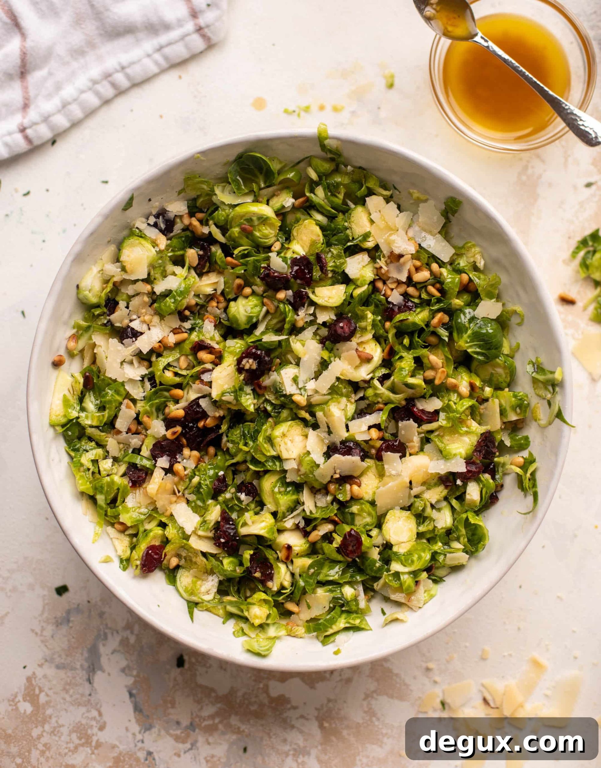 spiced maple brussels sprouts salad