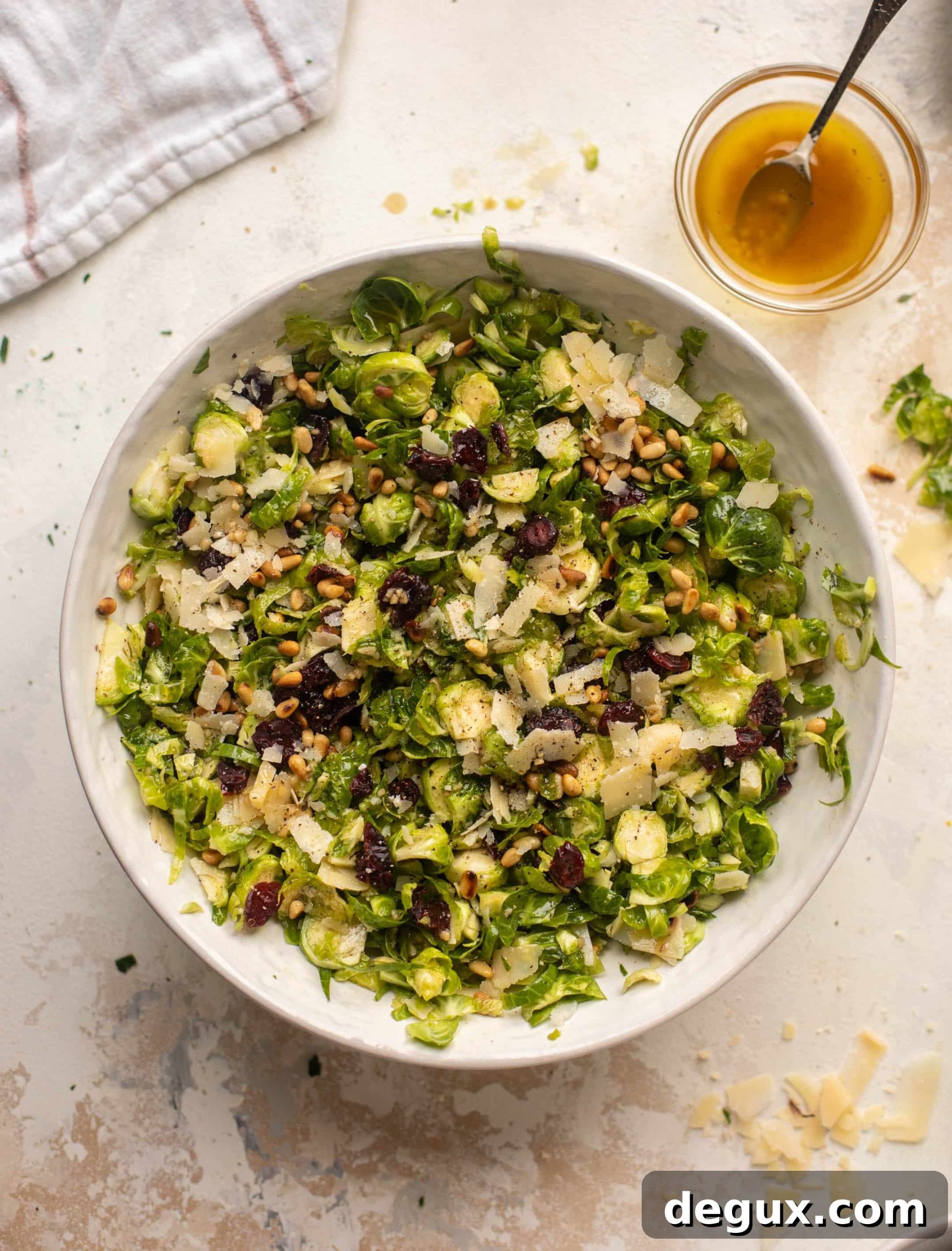 spiced maple brussels sprouts salad