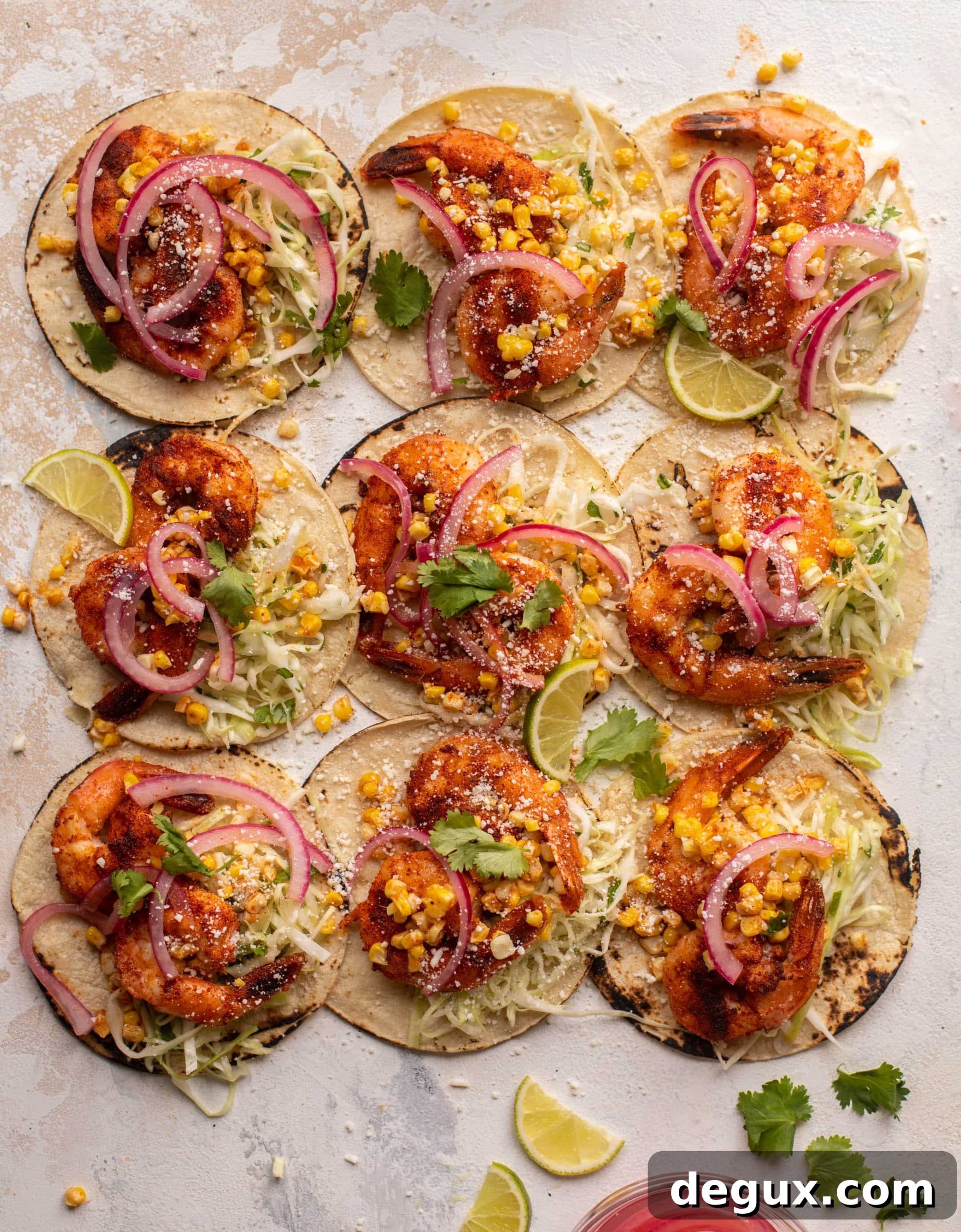 sheet pan roasted shrimp tacos