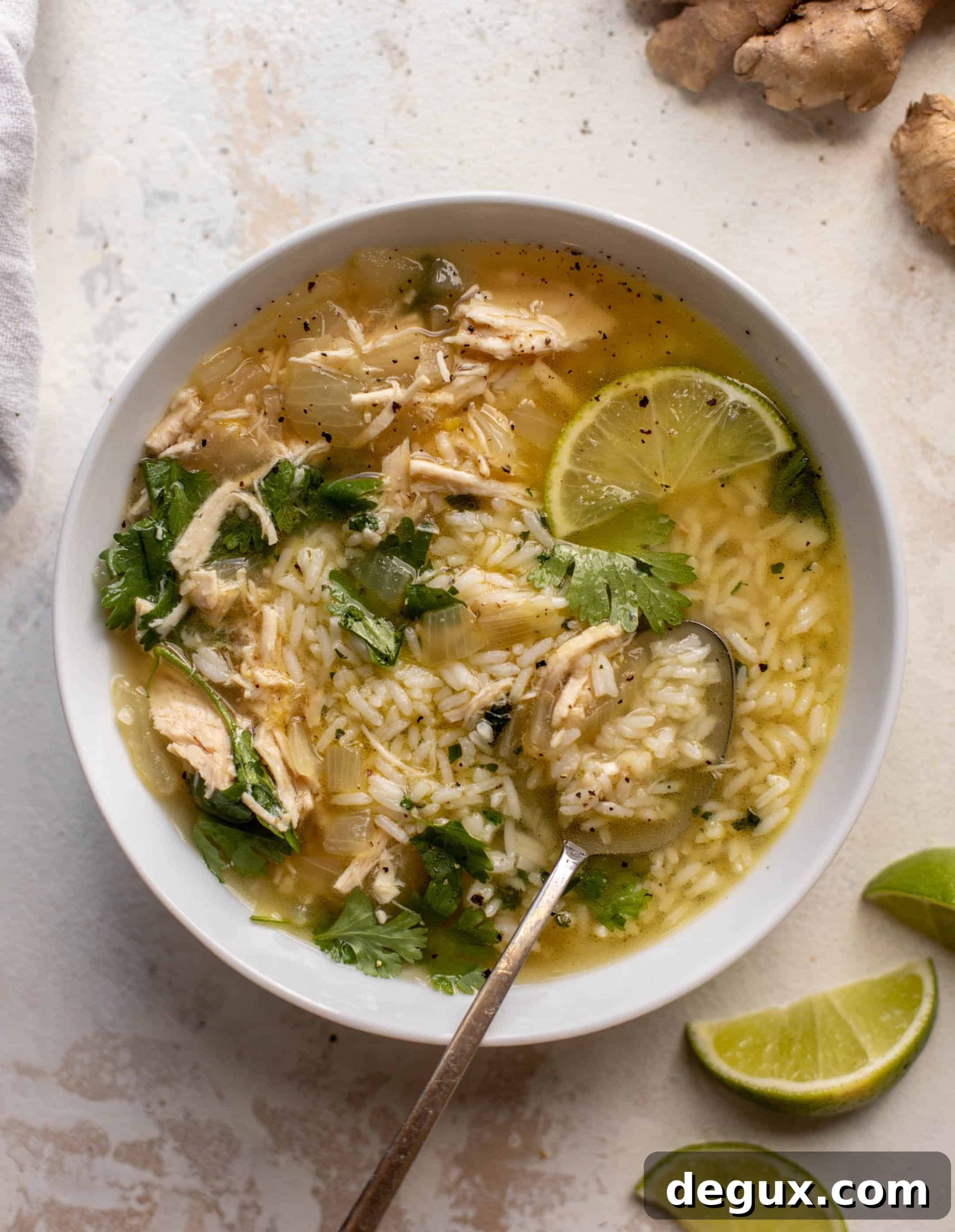 Ginger Lime Chicken Rice Soup Recipe for Bright, Comforting Flavor 10 ginger lime chicken soup with cilantro rice