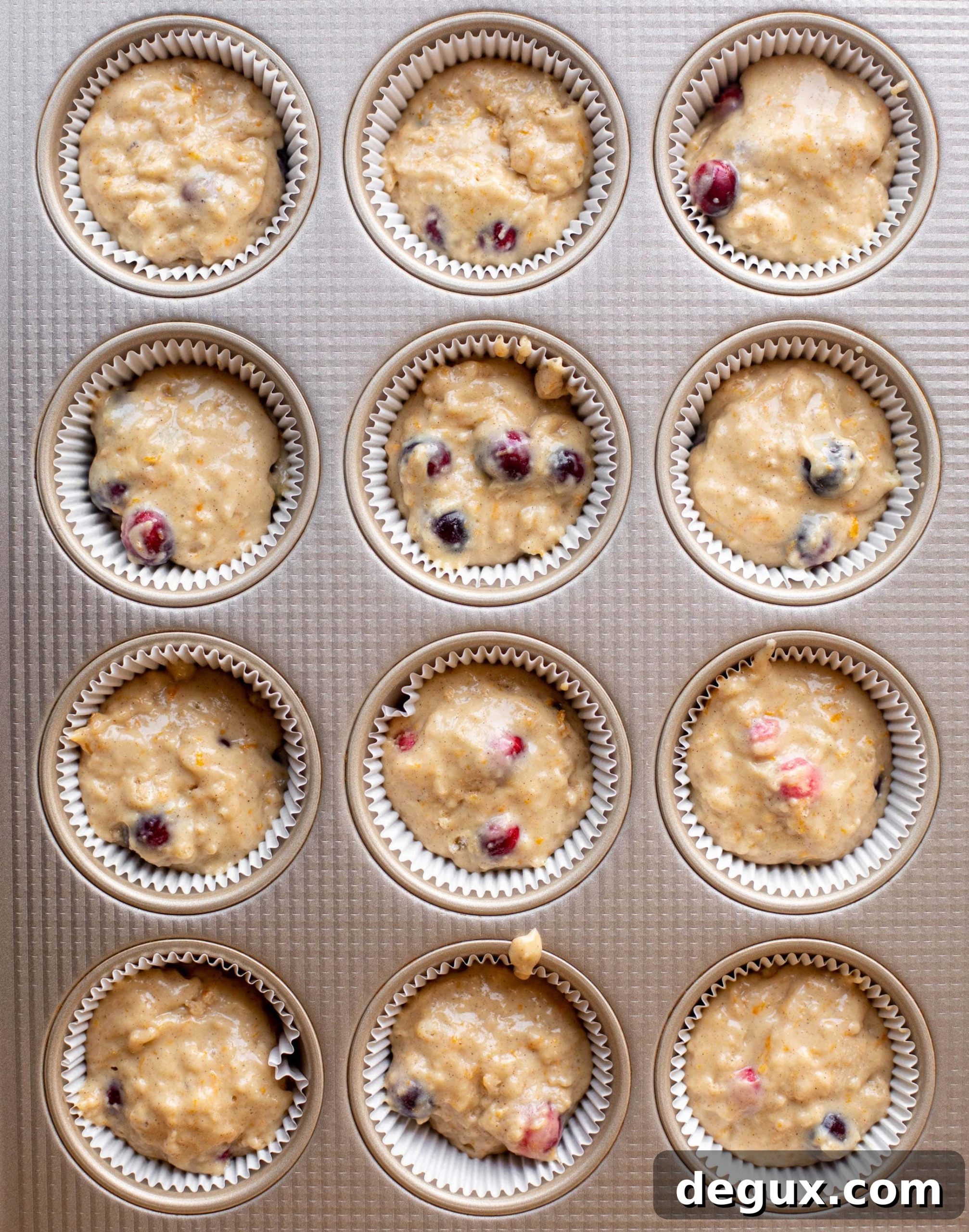 Cranberry orange muffin close-up