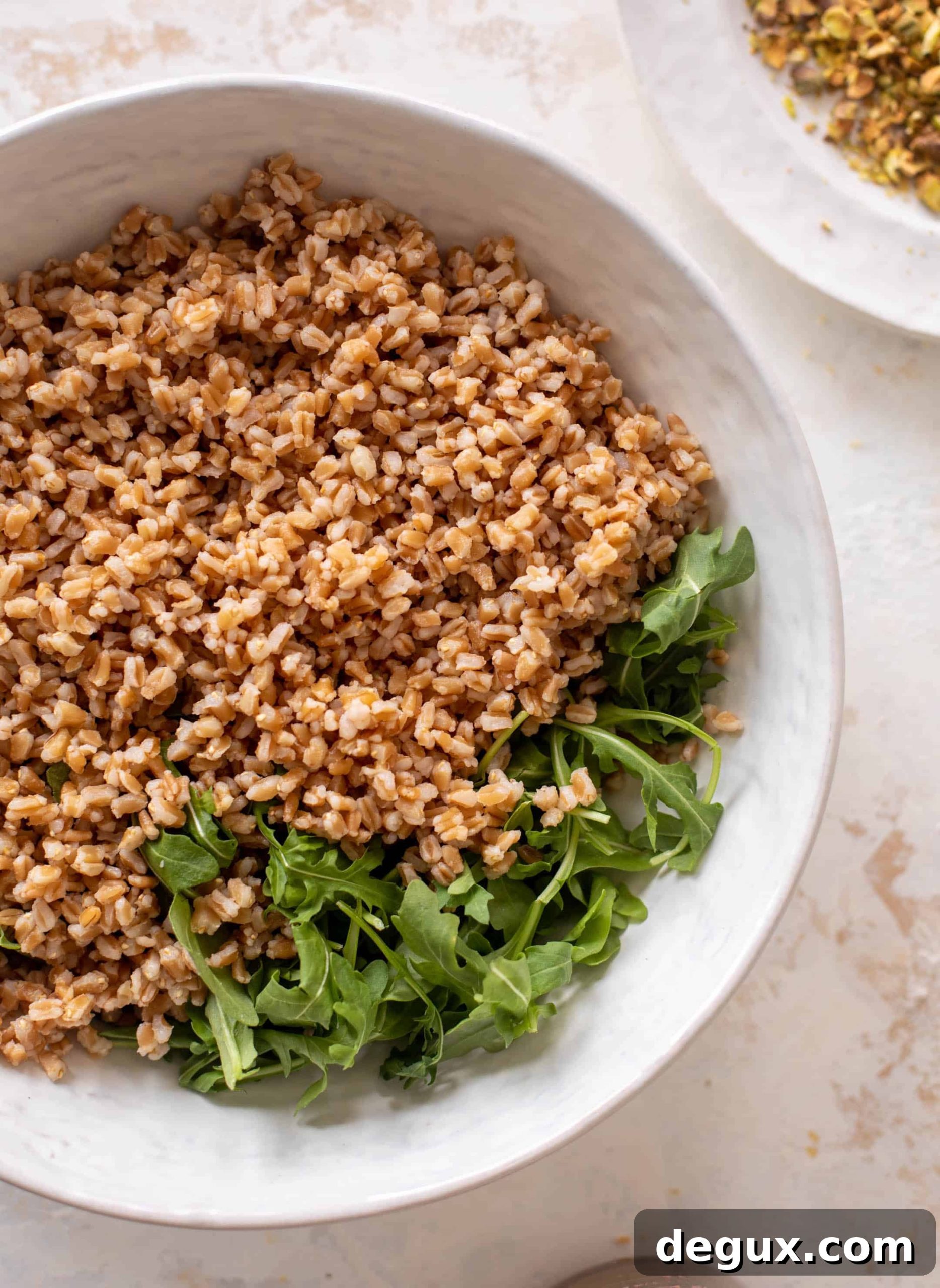 Winter Citrus Farro Salad with Arugula and Goat Cheese 4 winter citrus farro salad