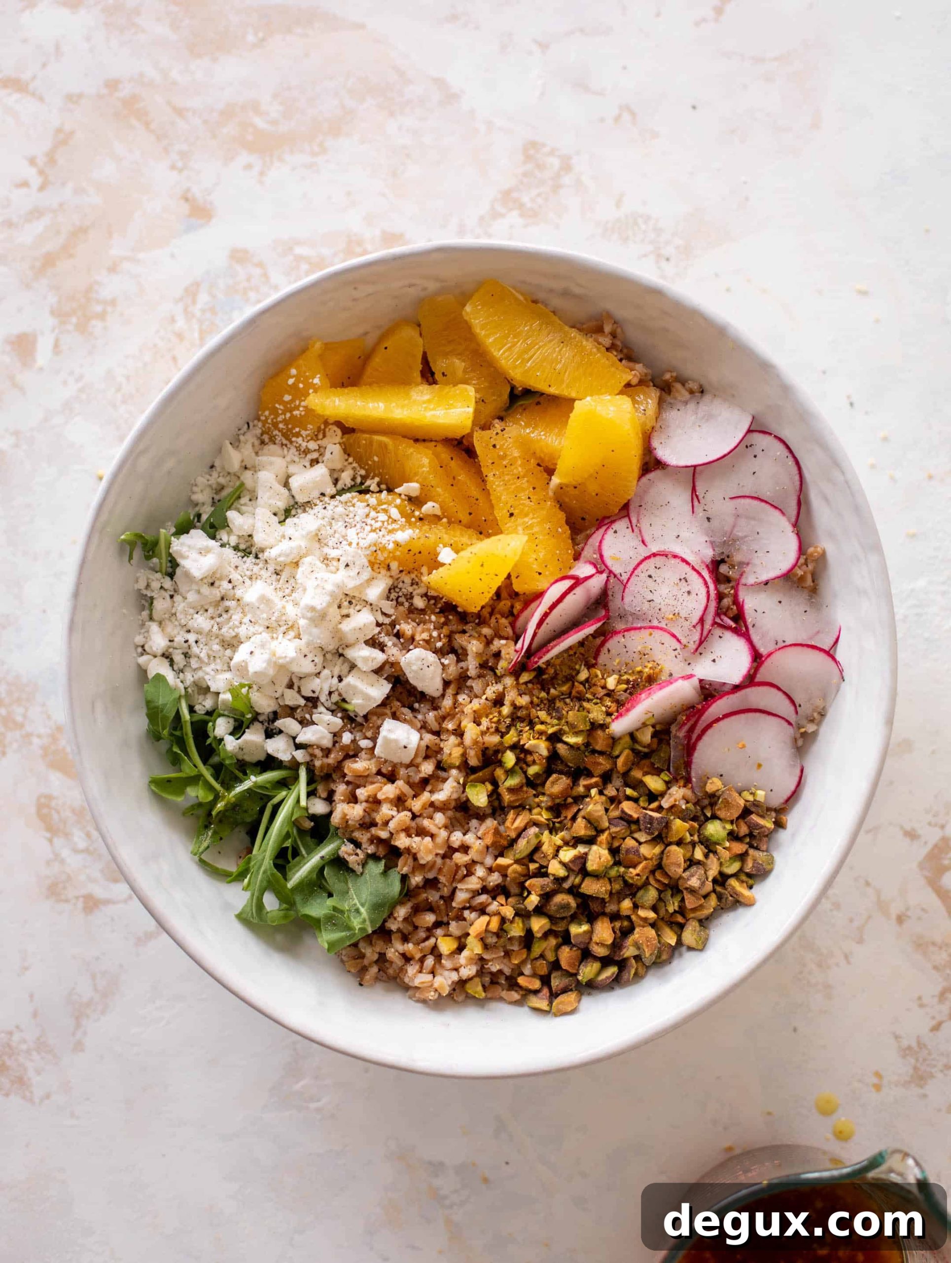 Winter Citrus Farro Salad with Arugula and Goat Cheese 5 winter citrus farro salad
