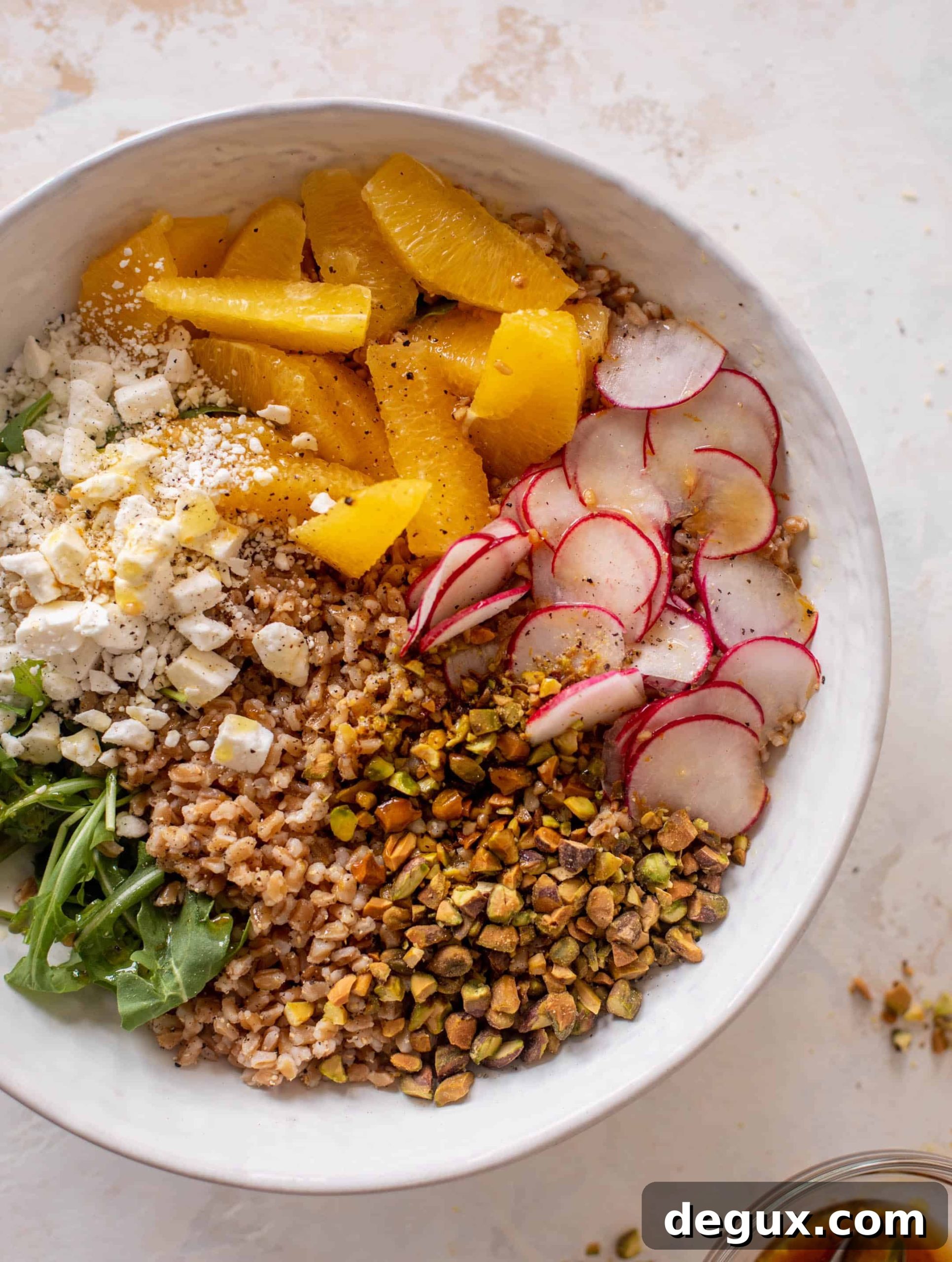 Winter Citrus Farro Salad with Arugula and Goat Cheese 6 winter citrus farro salad