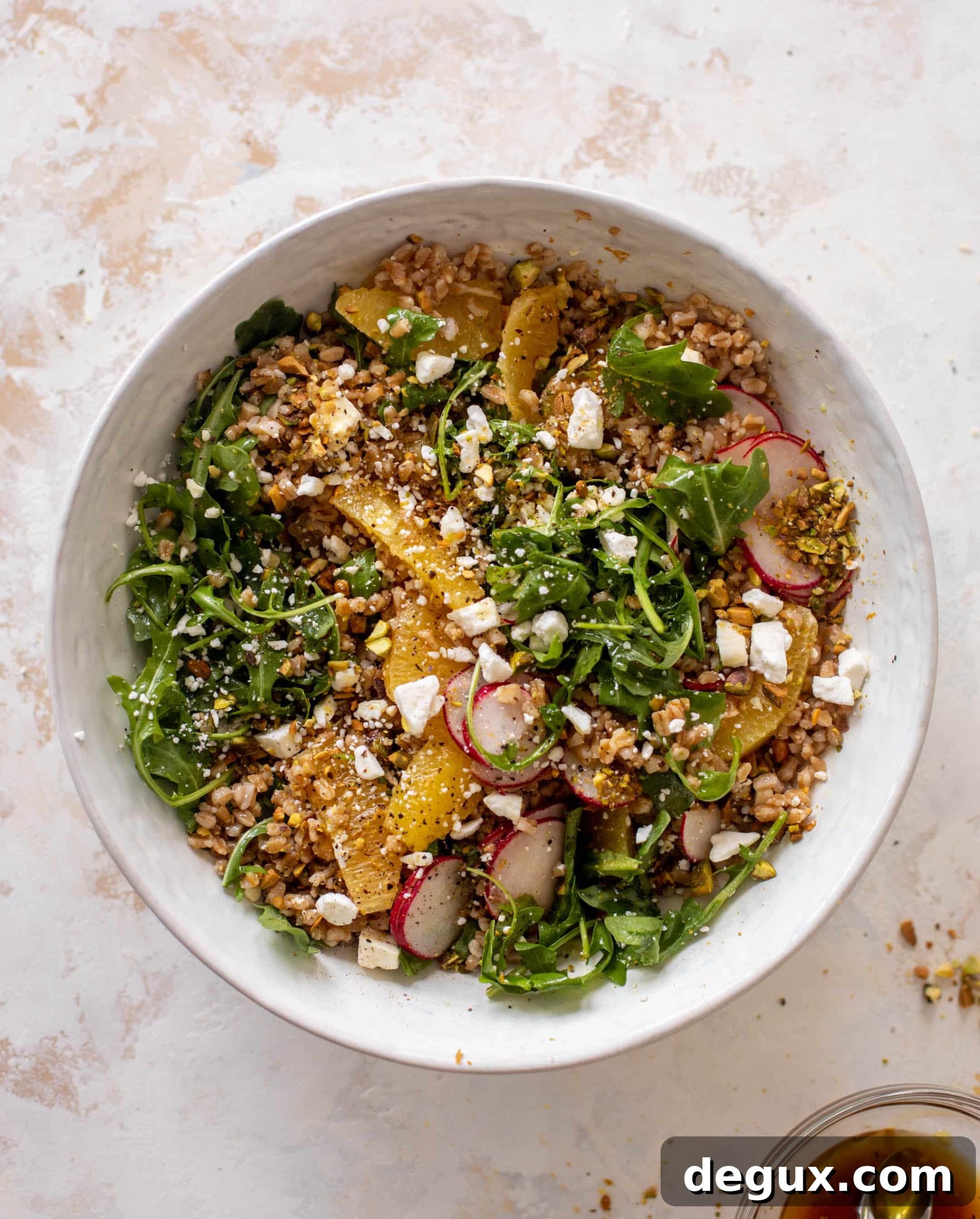 Winter Citrus Farro Salad with Arugula and Goat Cheese 7 winter citrus farro salad