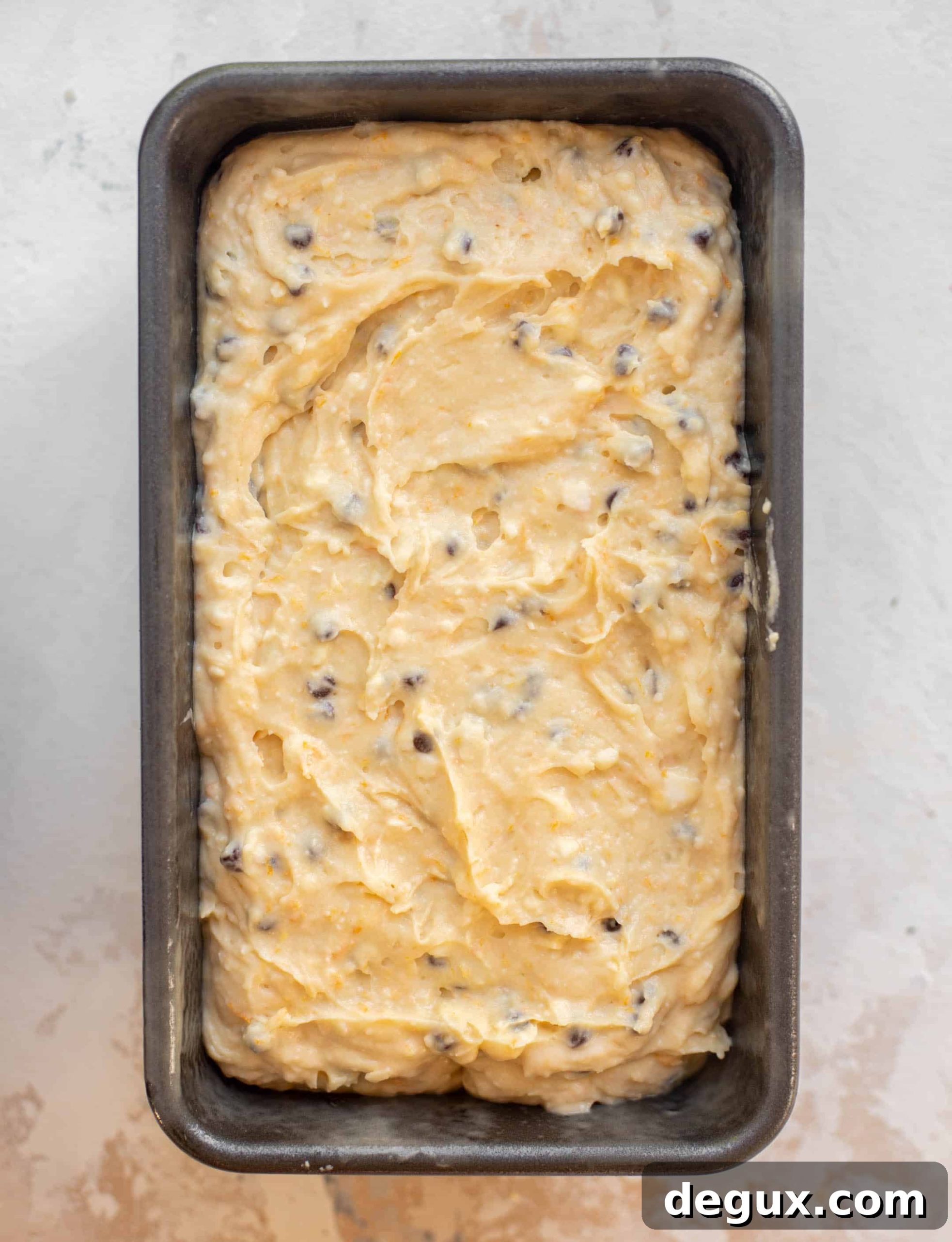orange ricotta pound cake with chocolate chips