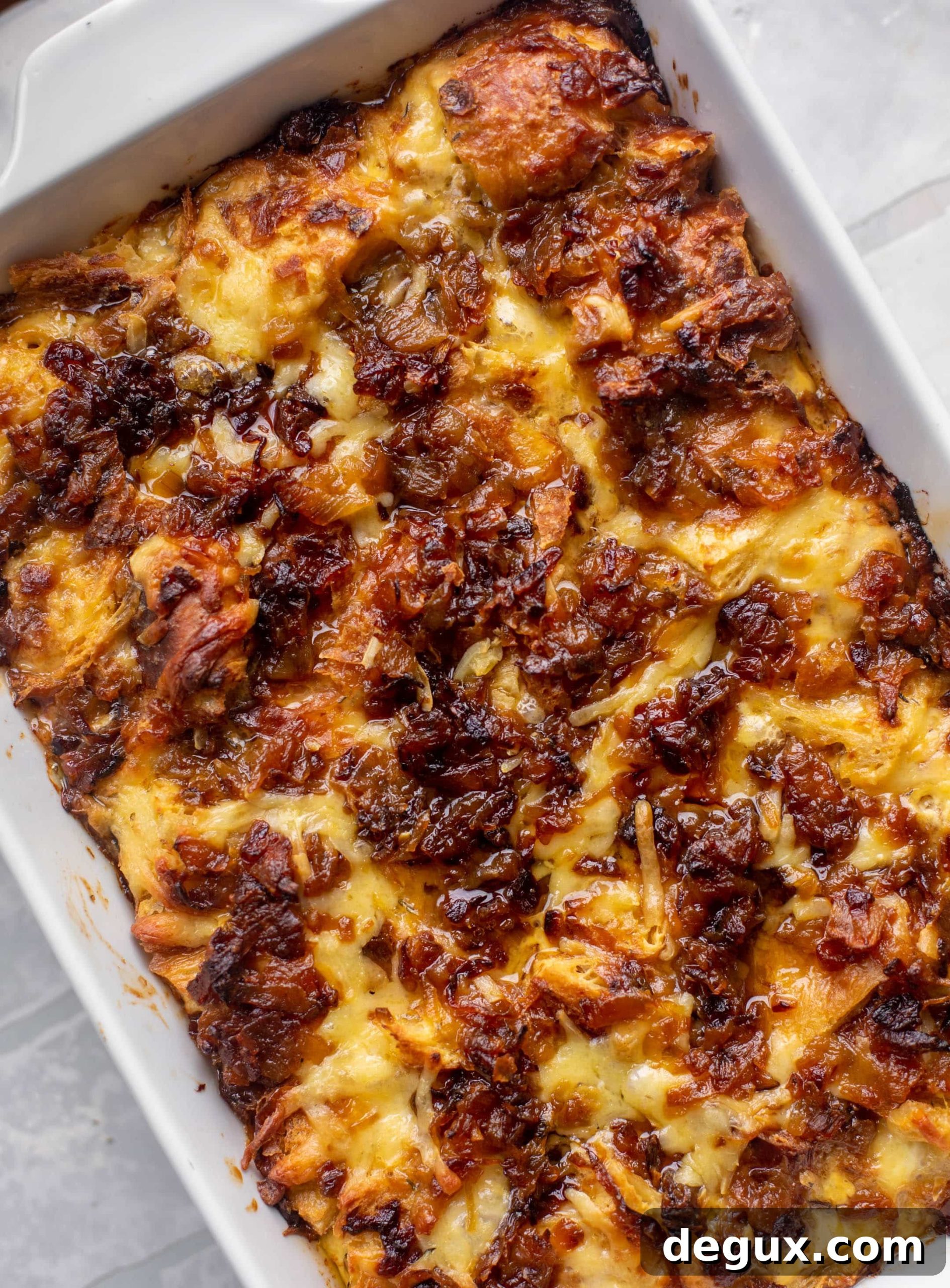 Overnight French Onion Croissant Casserole for Brunch 6 overnight french onion croissant bake