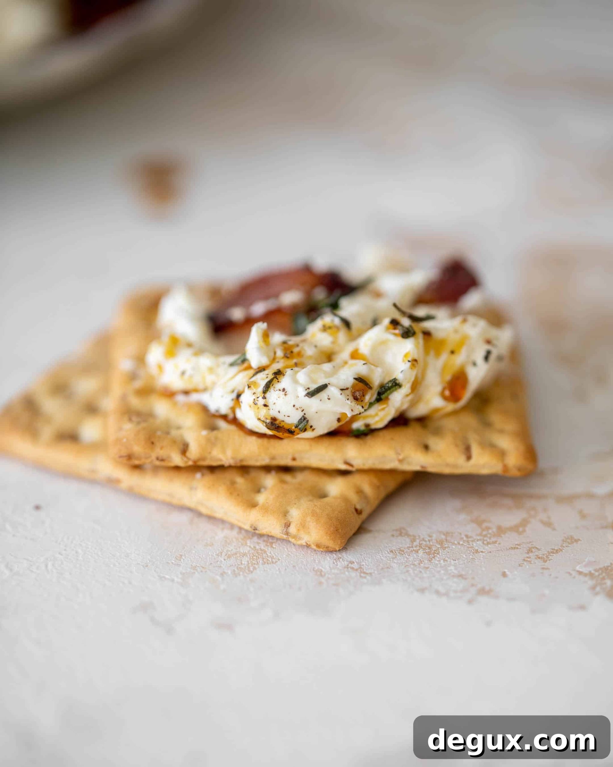 whipped brie cheese with rosemary bacon