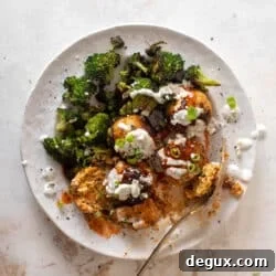 Sheet Pan Buffalo Chicken Meatballs with Roasted Broccoli 12 img 91069 11