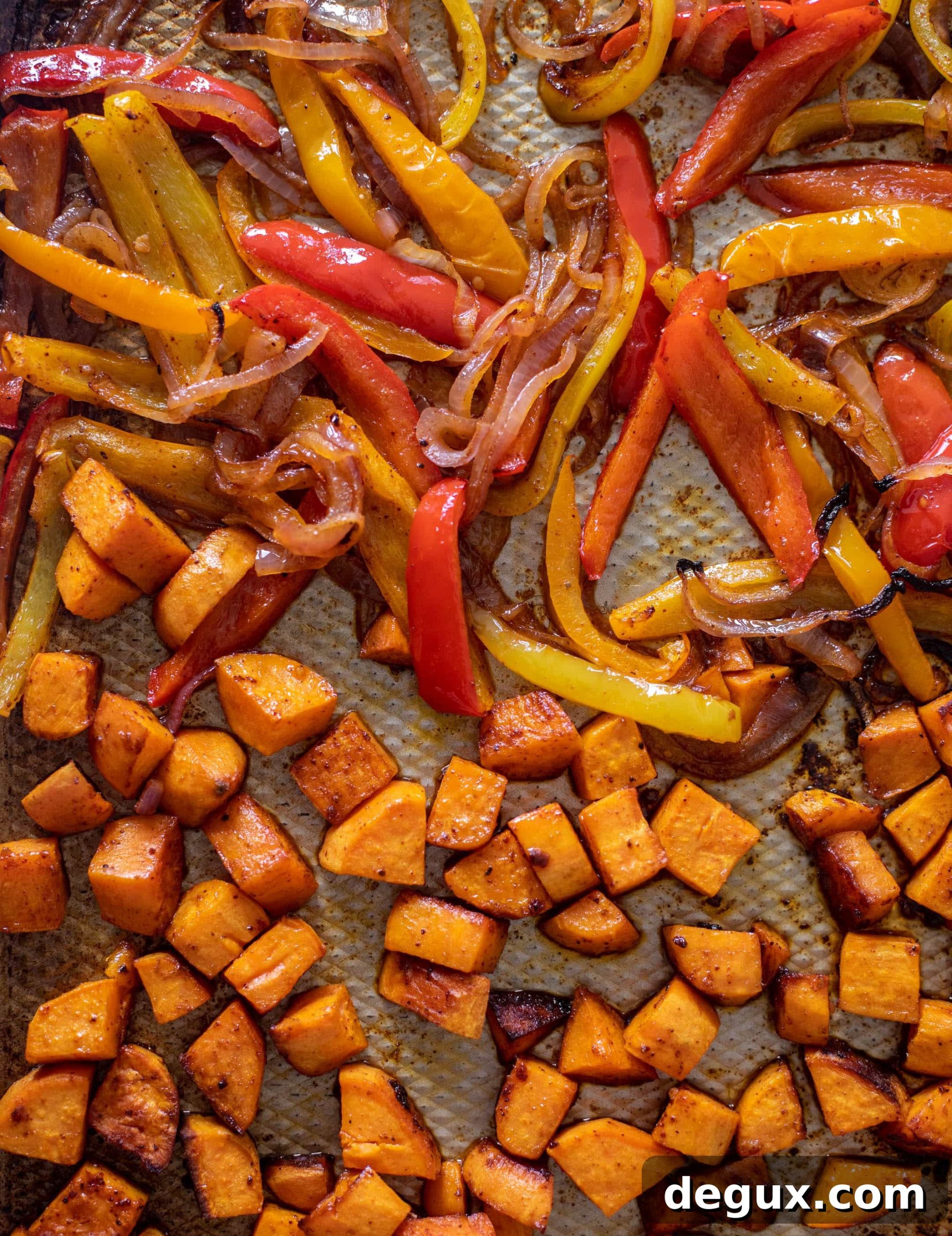 Smoky Sweet Potato Fajitas with Charred Peppers & Onions 6 smoky sweet potato fajitas