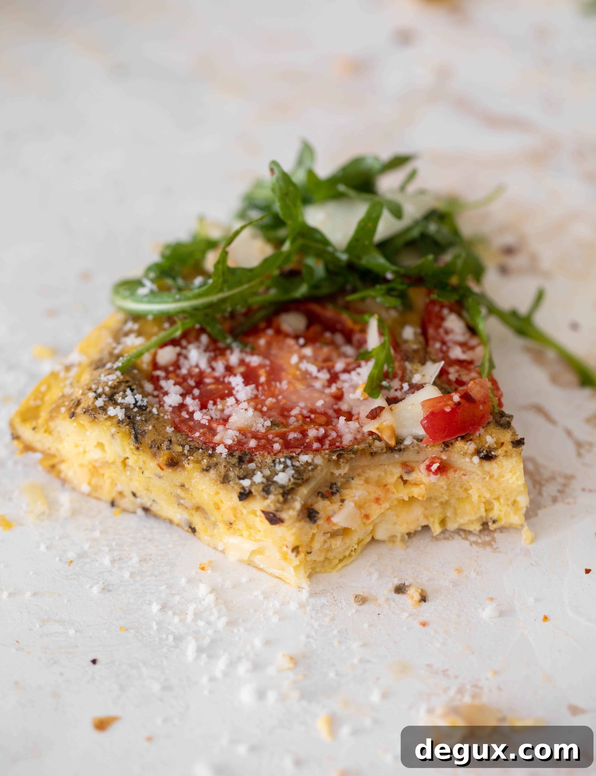 white pizza frittata