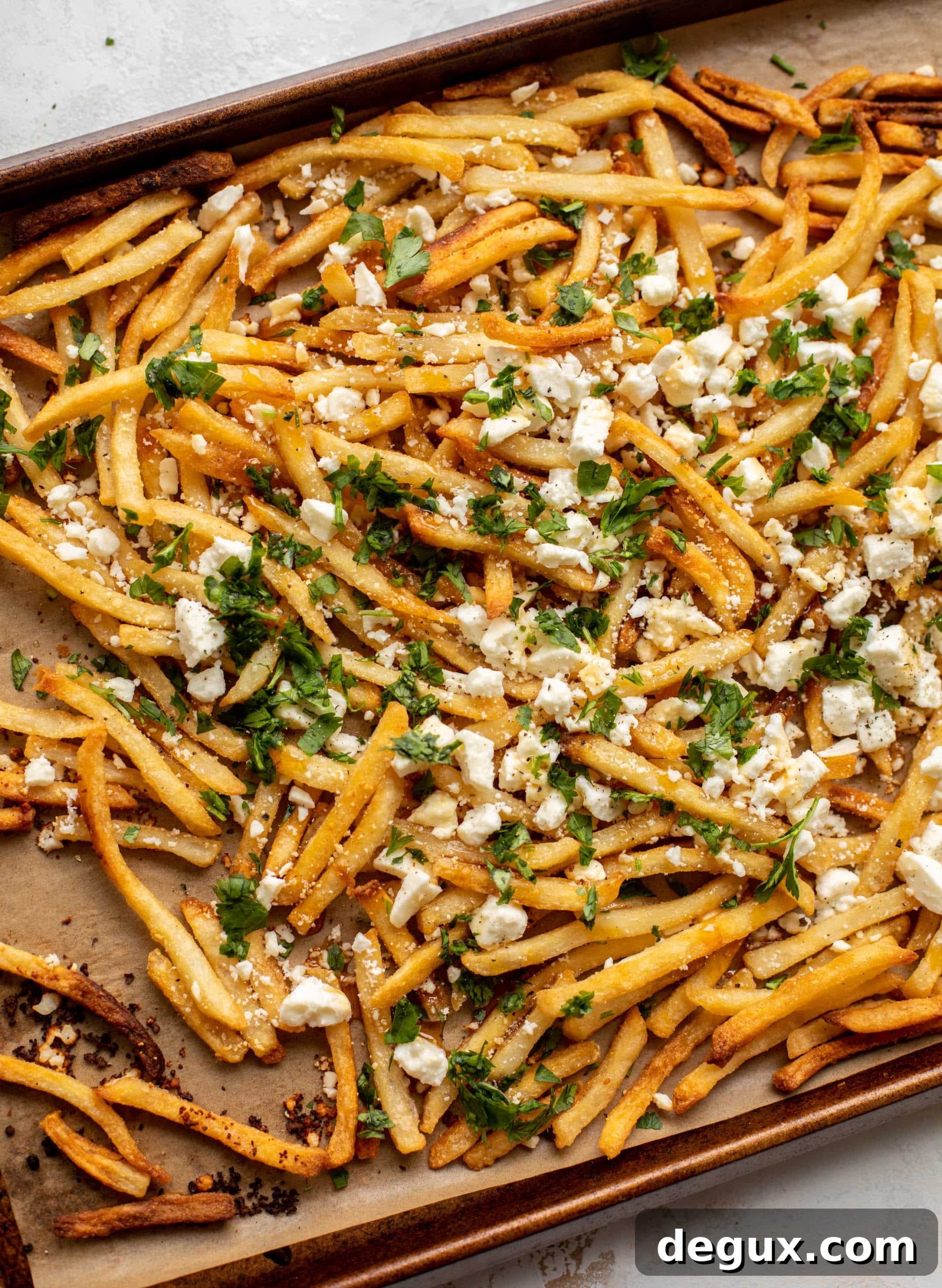 hot honey feta fries