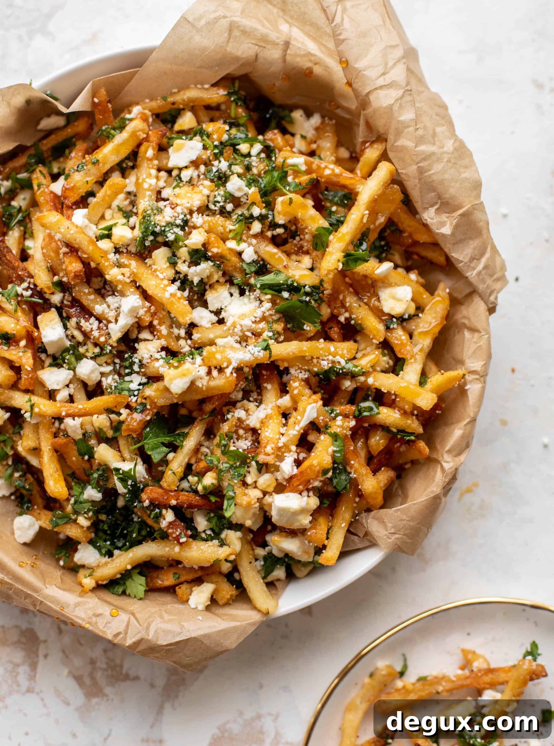 hot honey feta fries