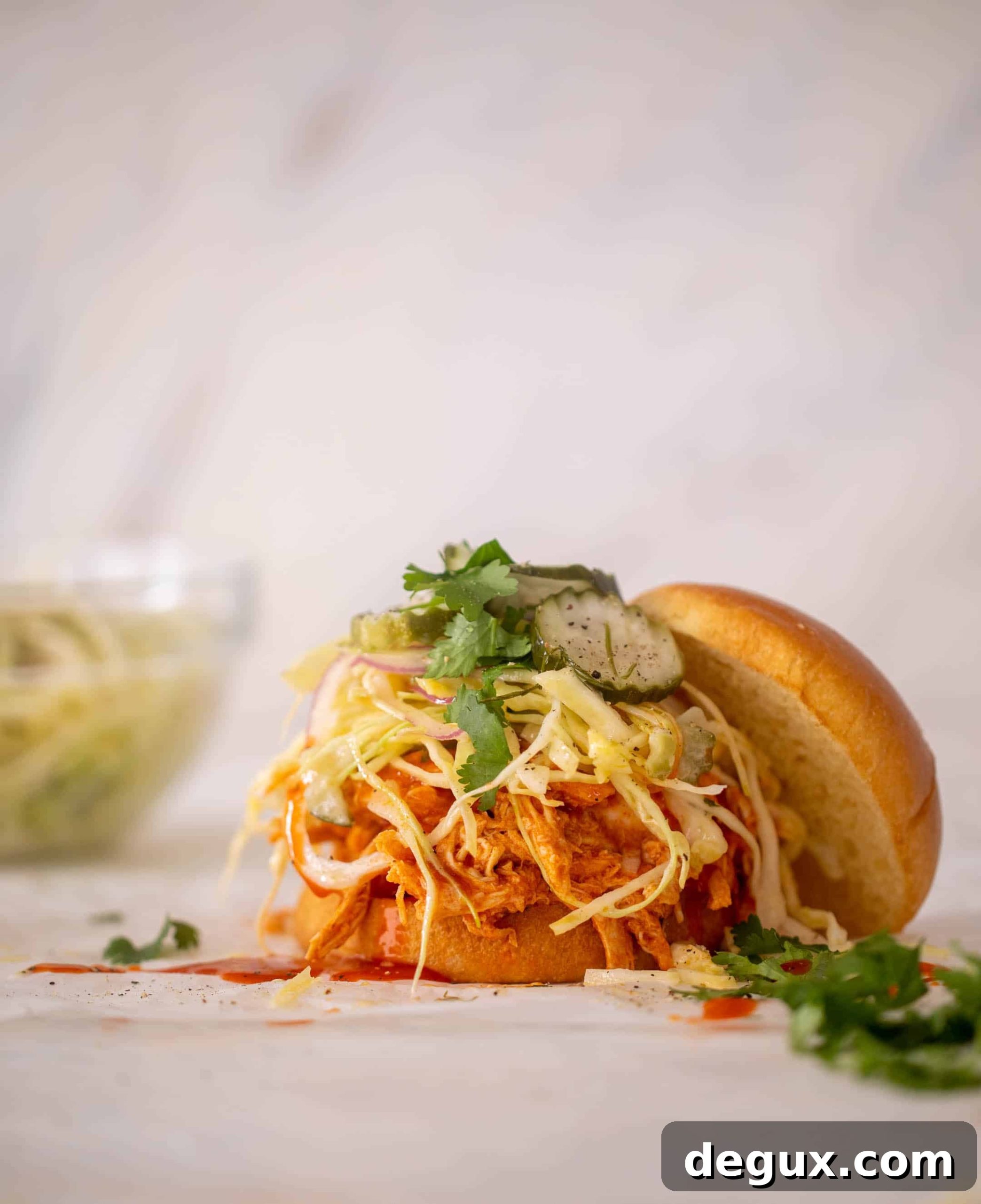 Weeknight Buffalo Chicken Sandwich with Tangy Pickle Slaw 6 weeknight buffalo chicken sandwiches