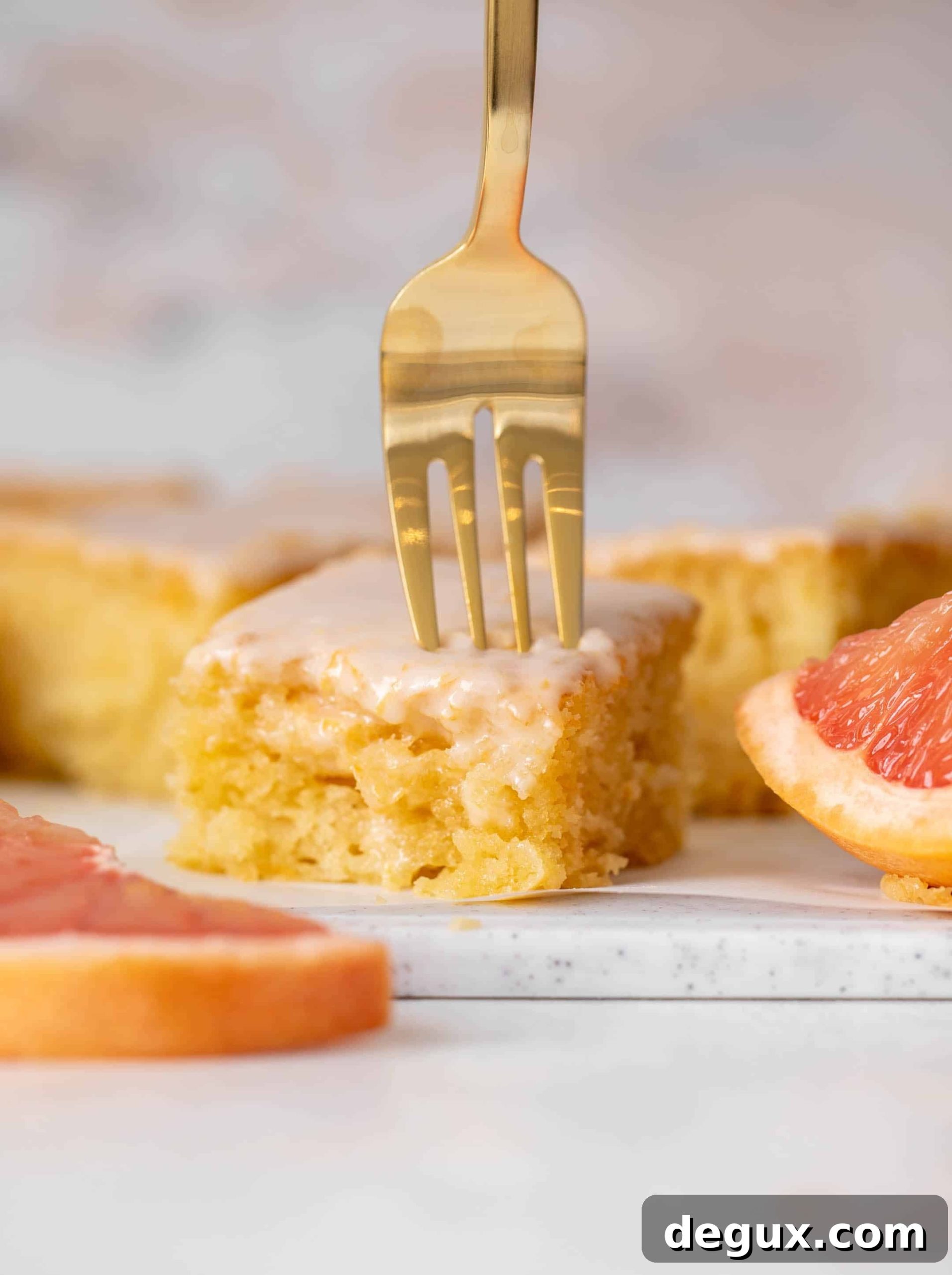 greek yogurt grapefruit snack cake