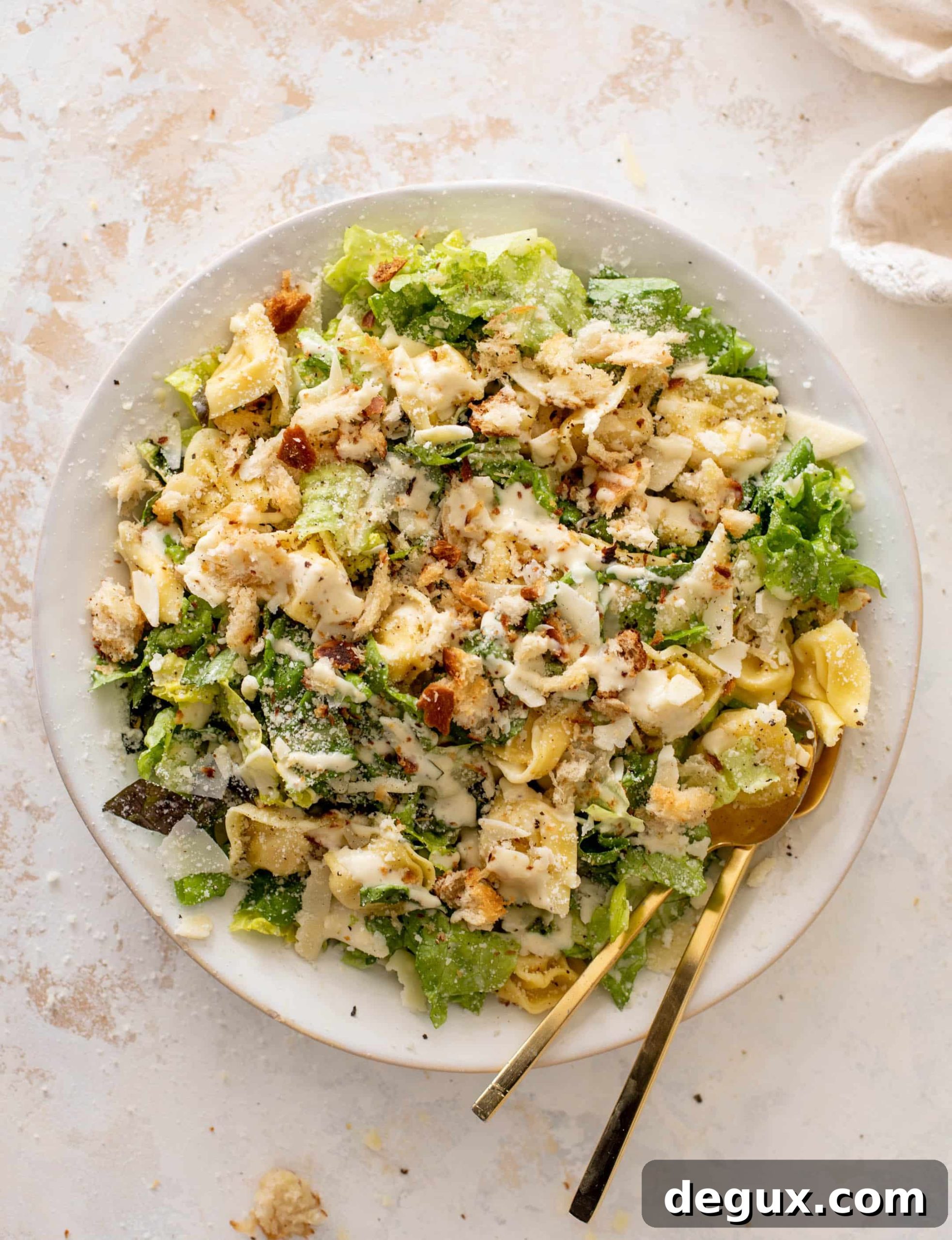 cheese tortellini caesar salad