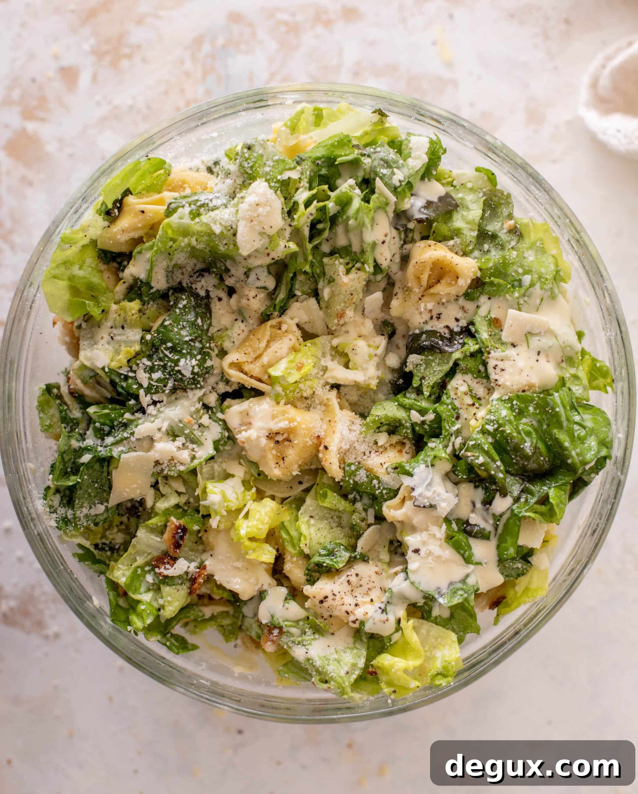 cheese tortellini caesar salad