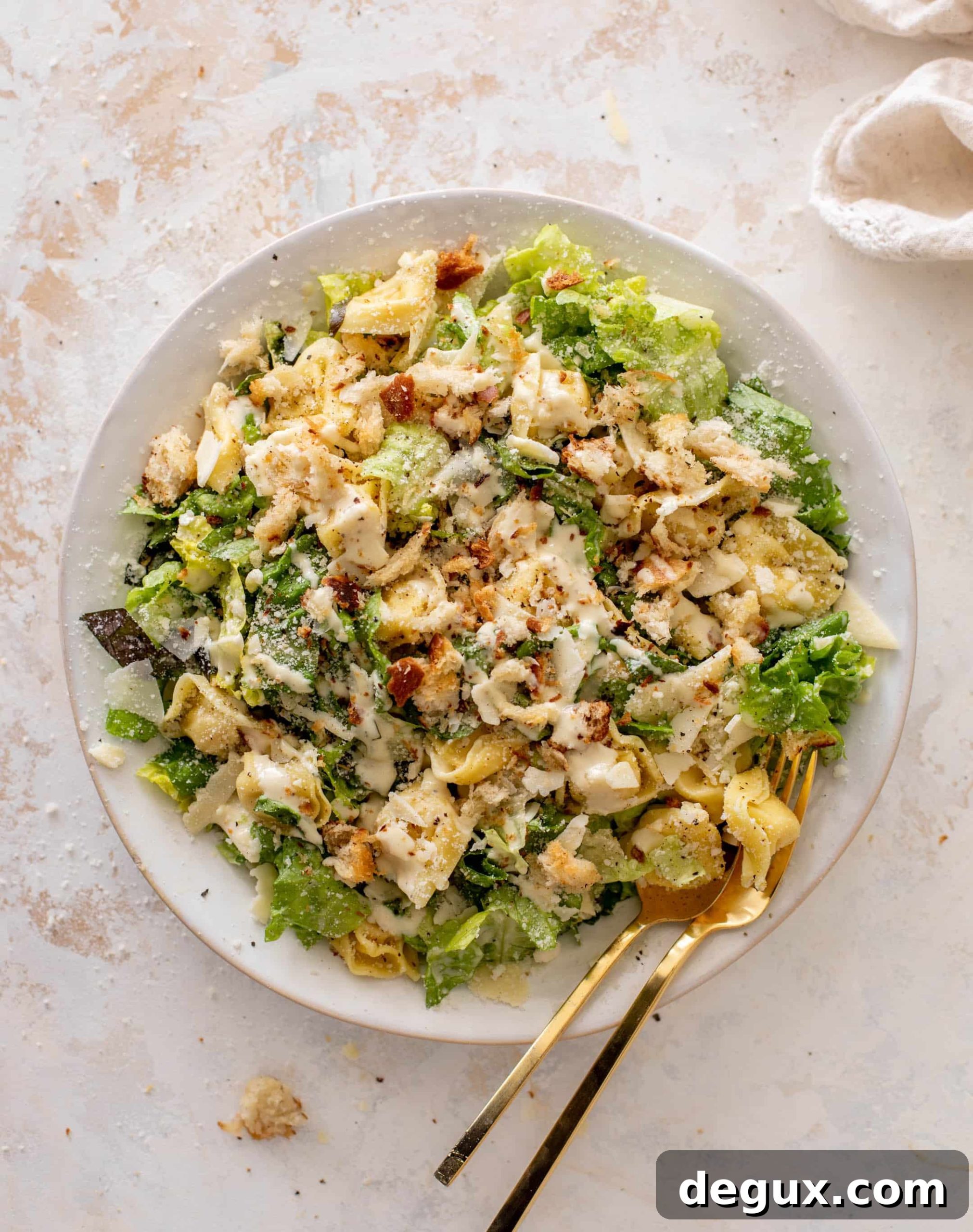 cheese tortellini caesar salad