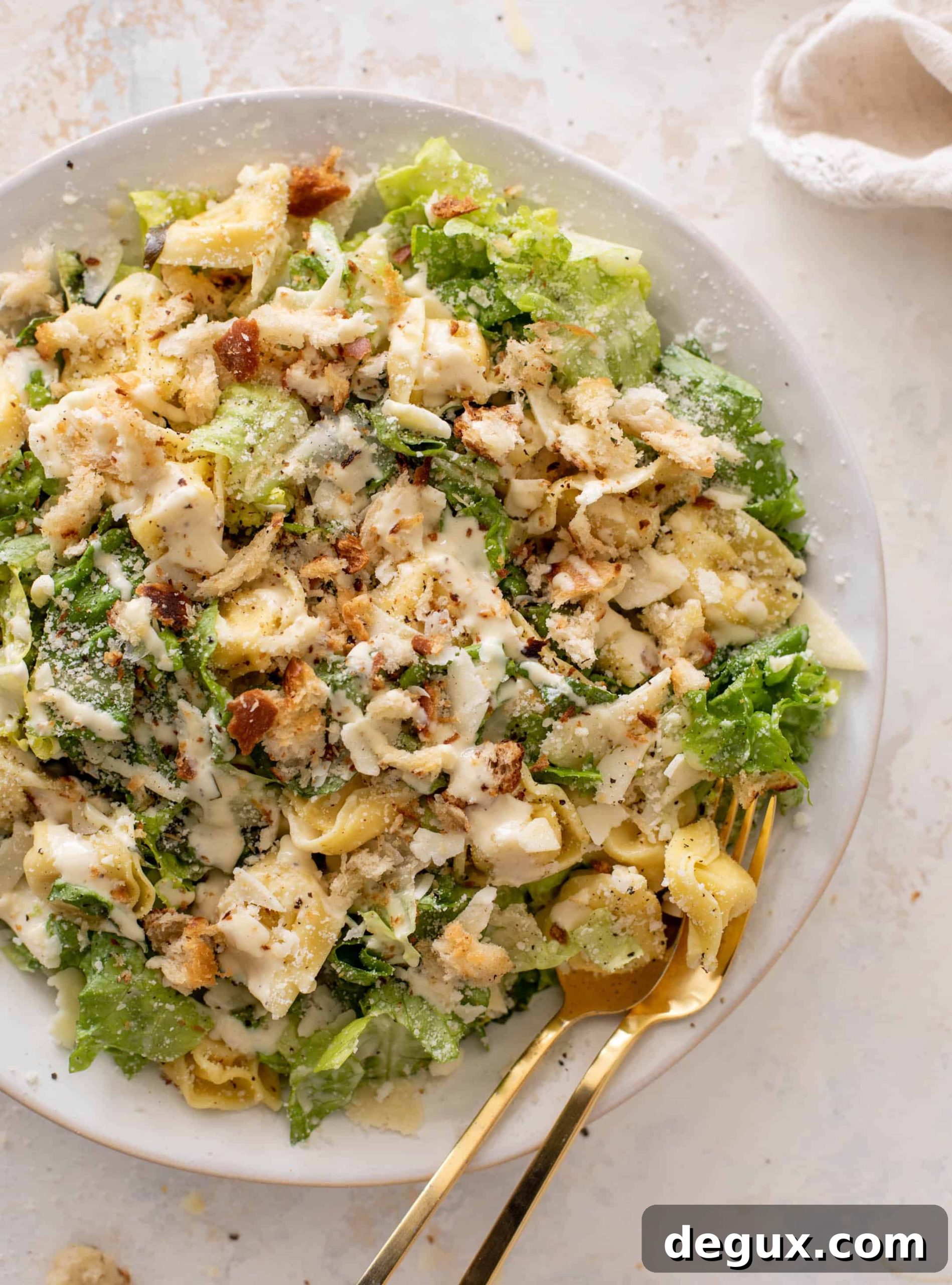cheese tortellini caesar salad