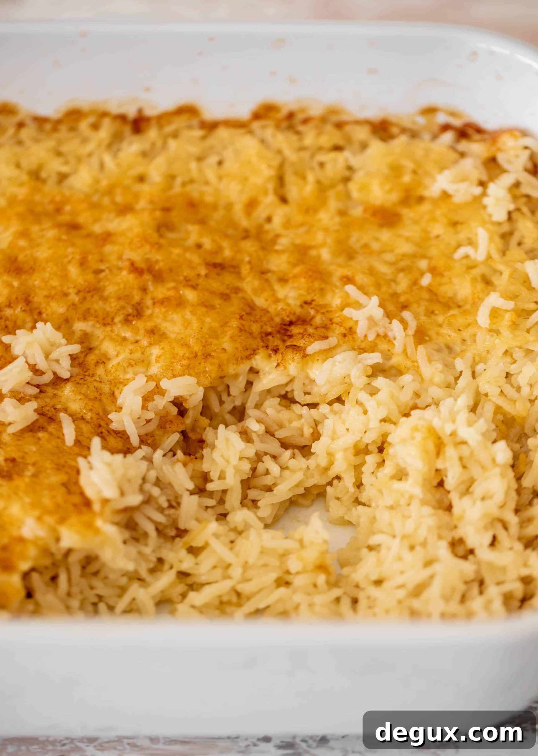 baked cheesy rice