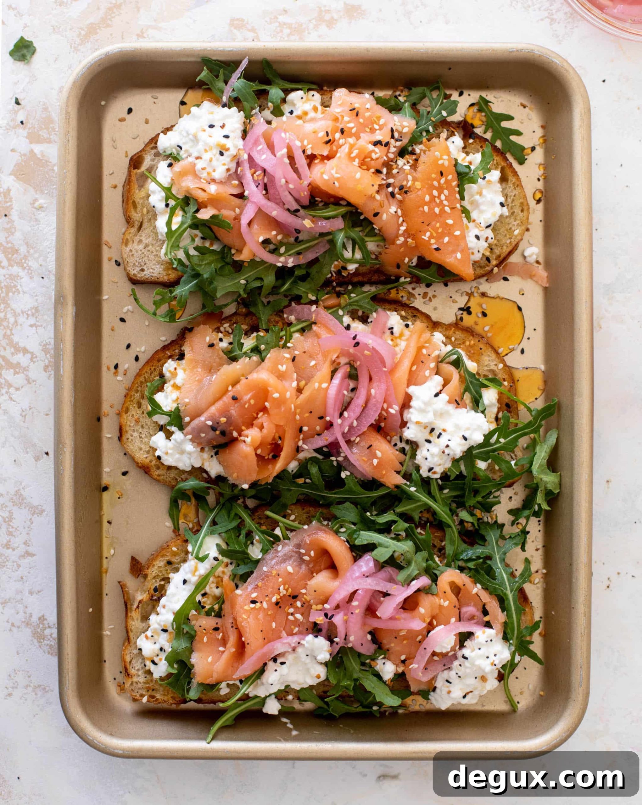 smoked salmon cottage cheese toast