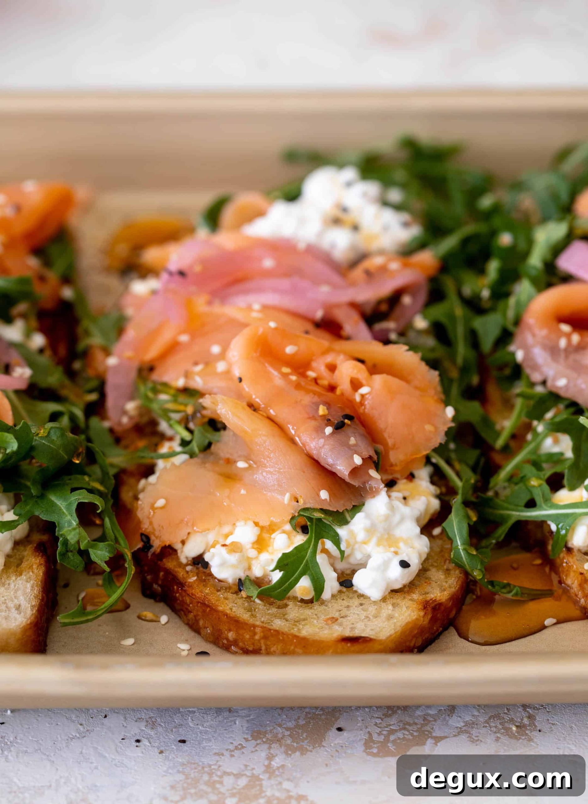 smoked salmon cottage cheese toast